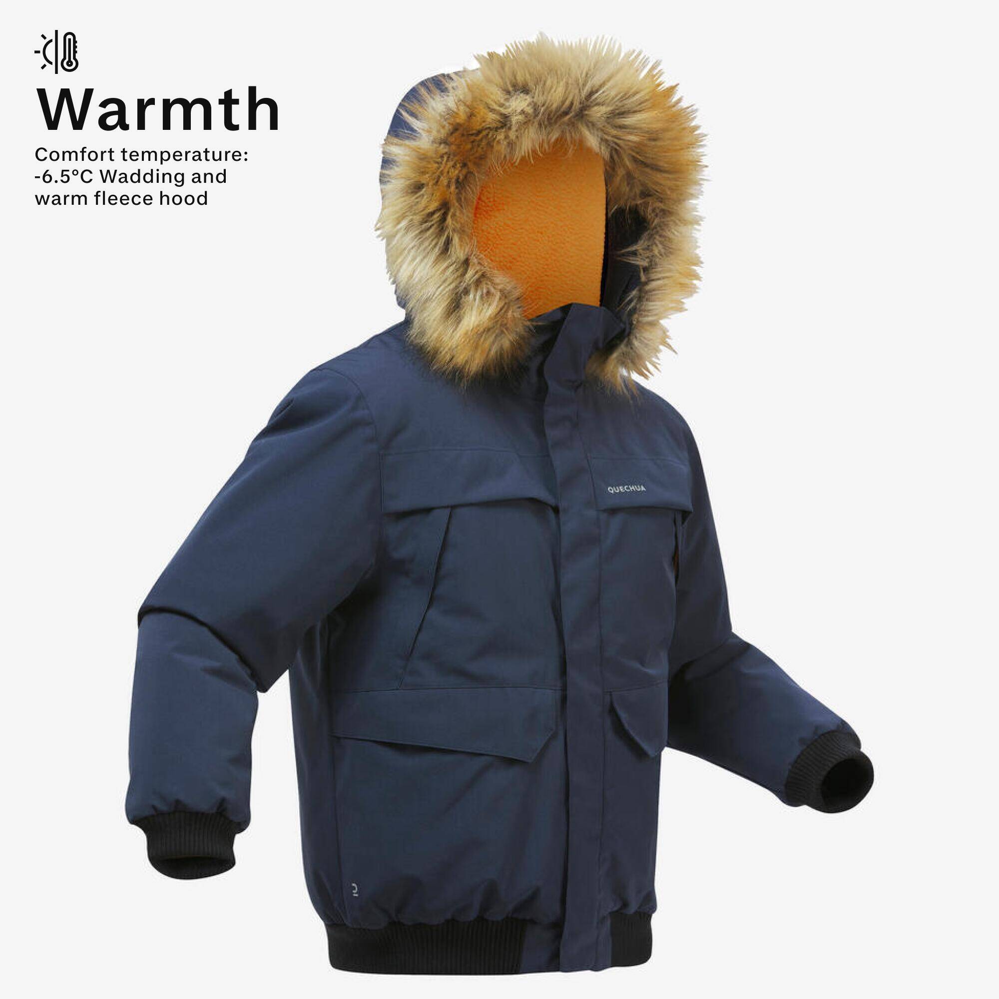 Kids’ warm and waterproof jacket NH500 - 7-15 years - Blue -  3