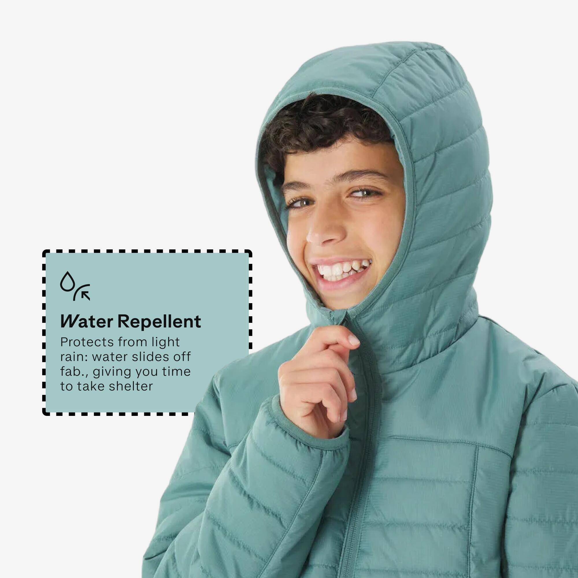 MH100 kids lightweight padded jacket - 7–15 years - Green -  4