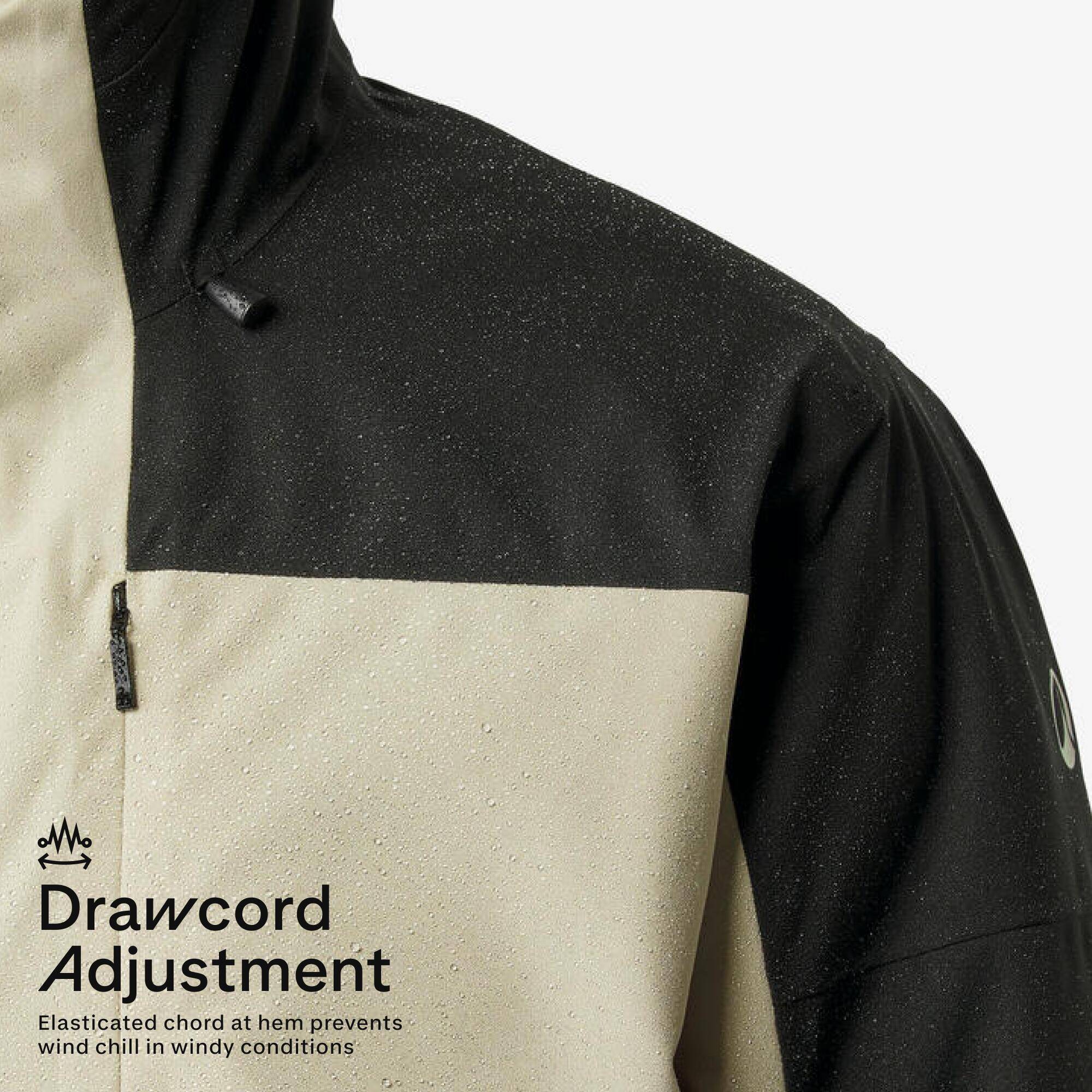 Men's warm and waterproof ski and snowboard jacket, JKT 500 beige and black -  4