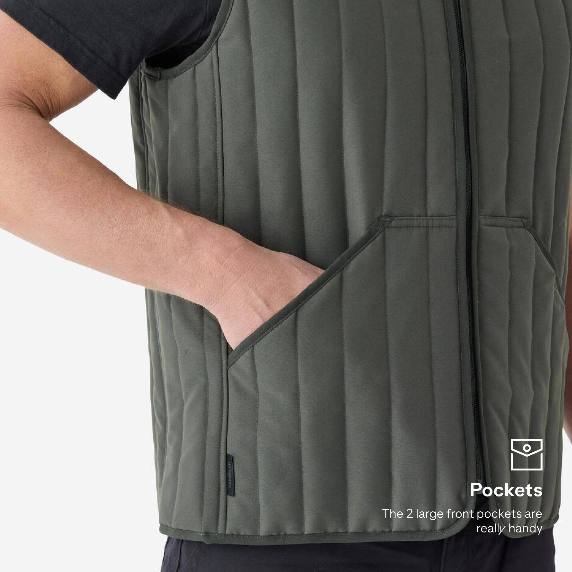 Reversible quilted vest 100, green -  4