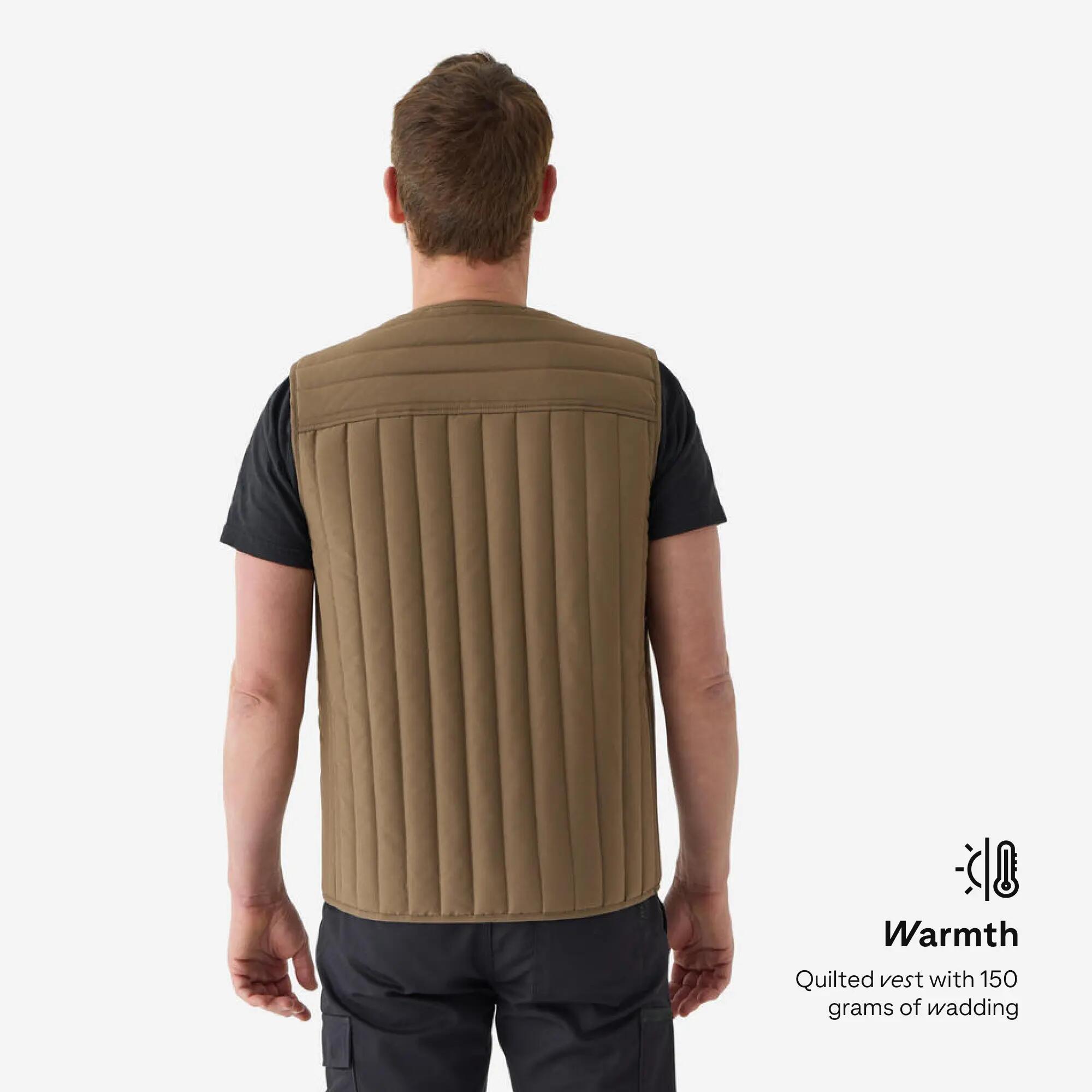 Quilted vest 100, beige -  4