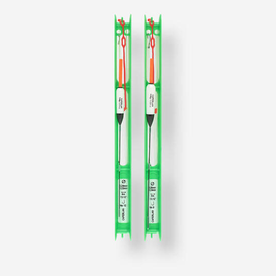 Lot de 2 lignes montées C14 0.4g 0.8g pour la pêche de la carpe au coup