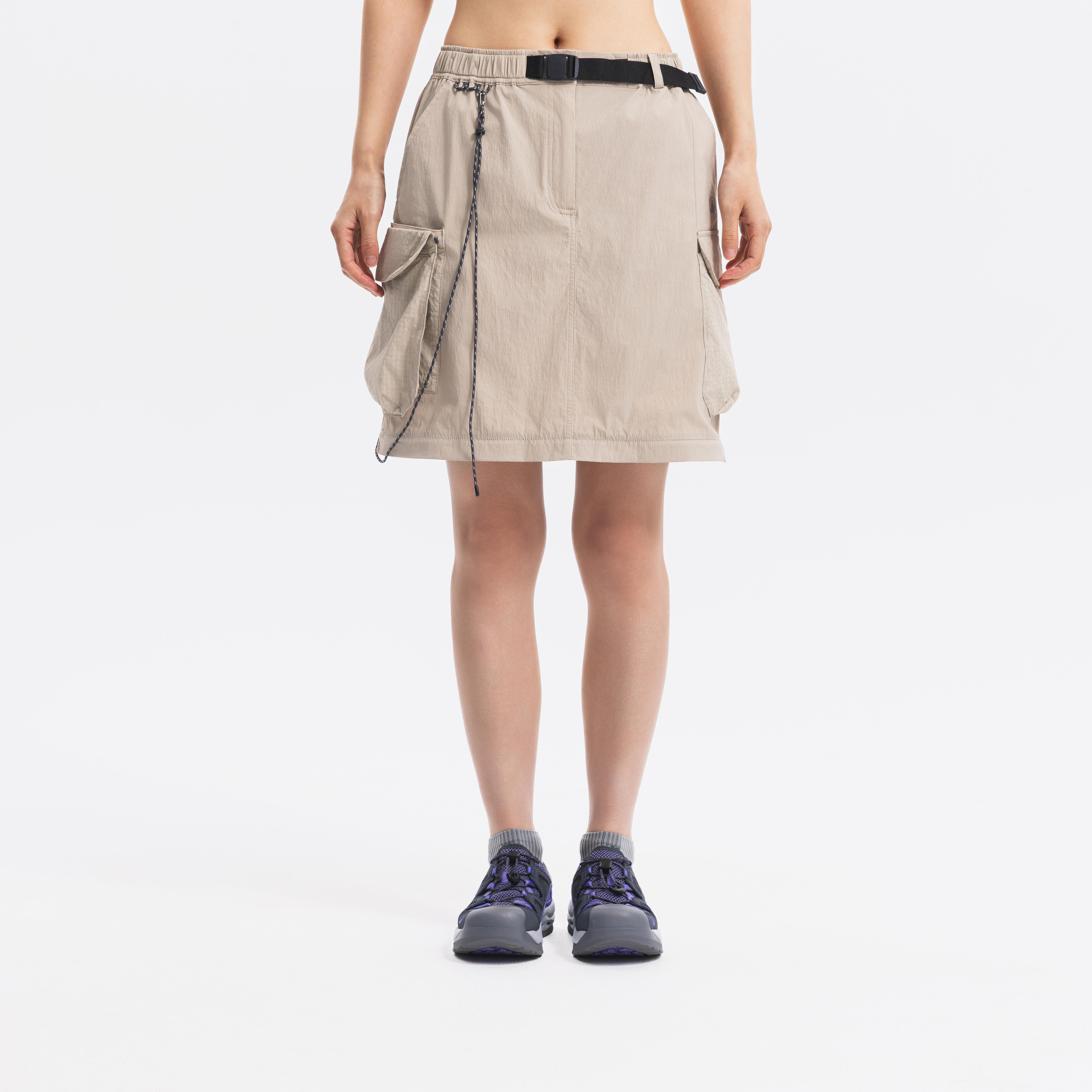 Women's Hiking Skirt Zip Off NH900 - Lunar Beige
