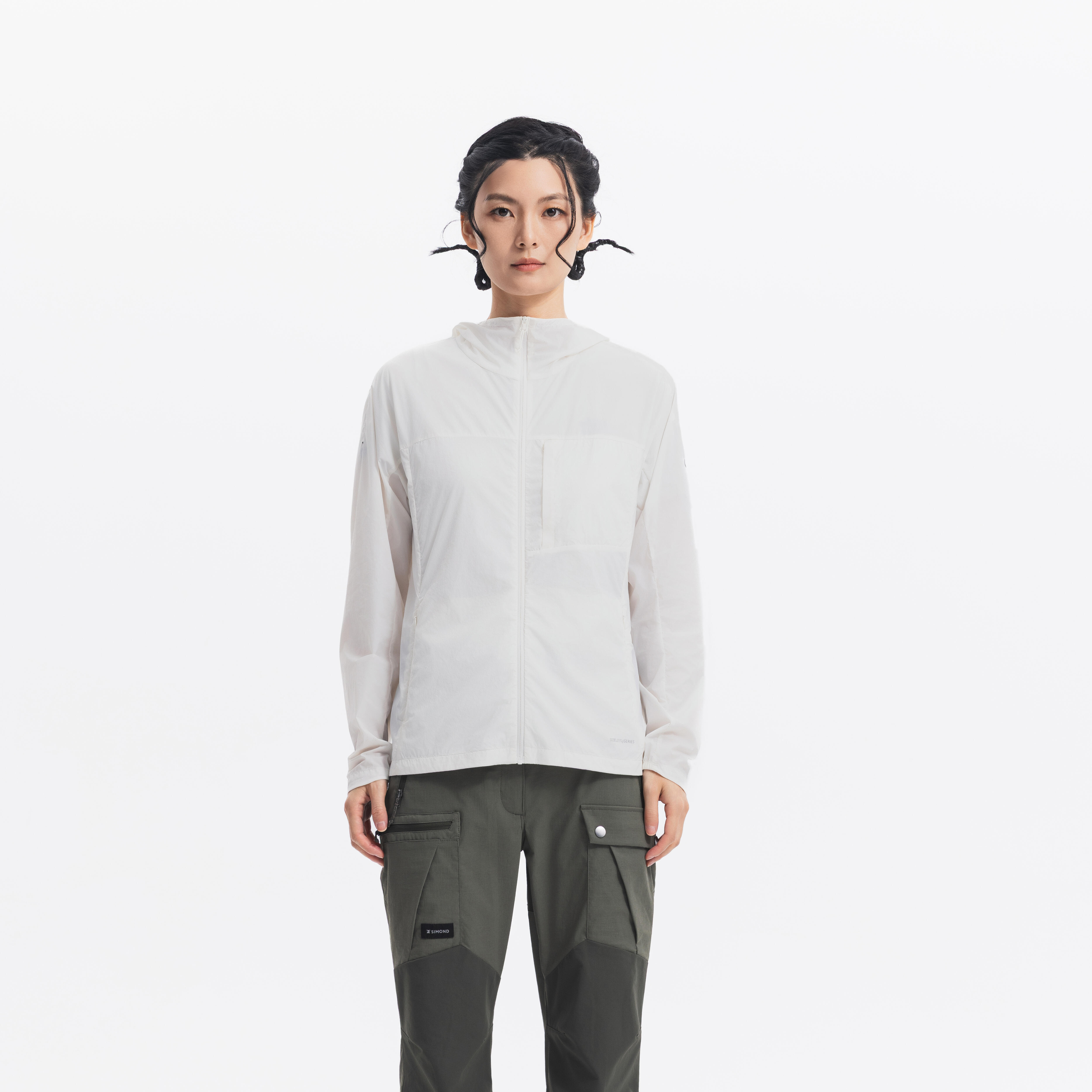 ANTI UV HELIUM 500 JKT SLIM W cotton white