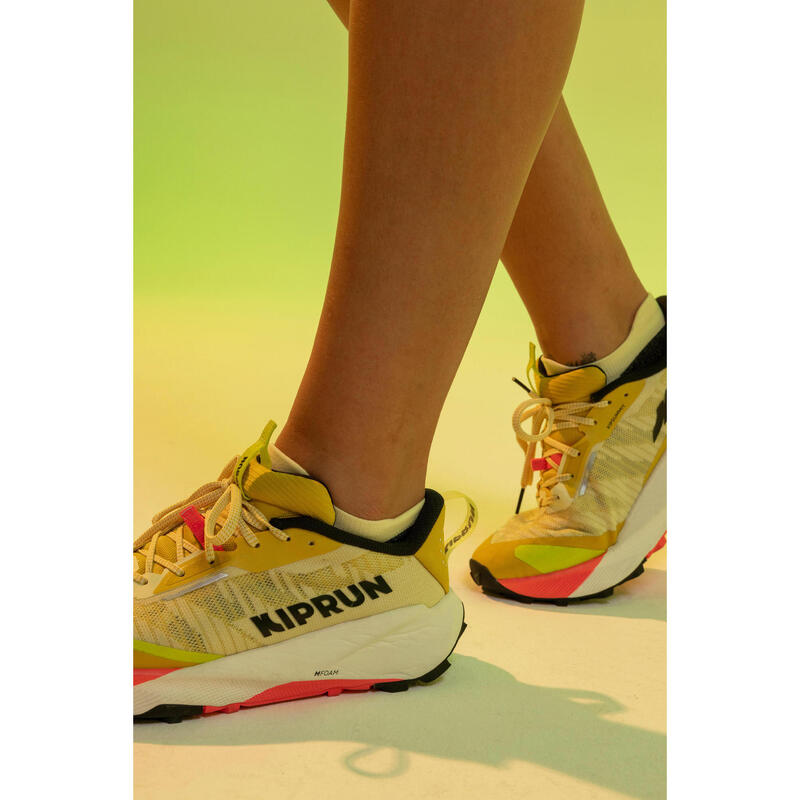 Încălțăminte de alergare trail Kiprun Kipsummit galben damă