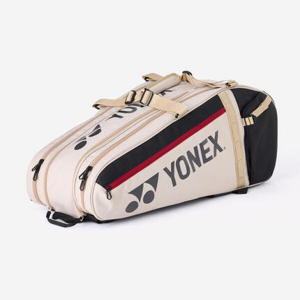 Sac de tennis adulte 12 raquettes, Yonex gearlogic 12r écru rouge
