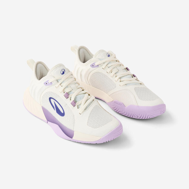 White Kuikma women's comfy multicourt tennis shoes