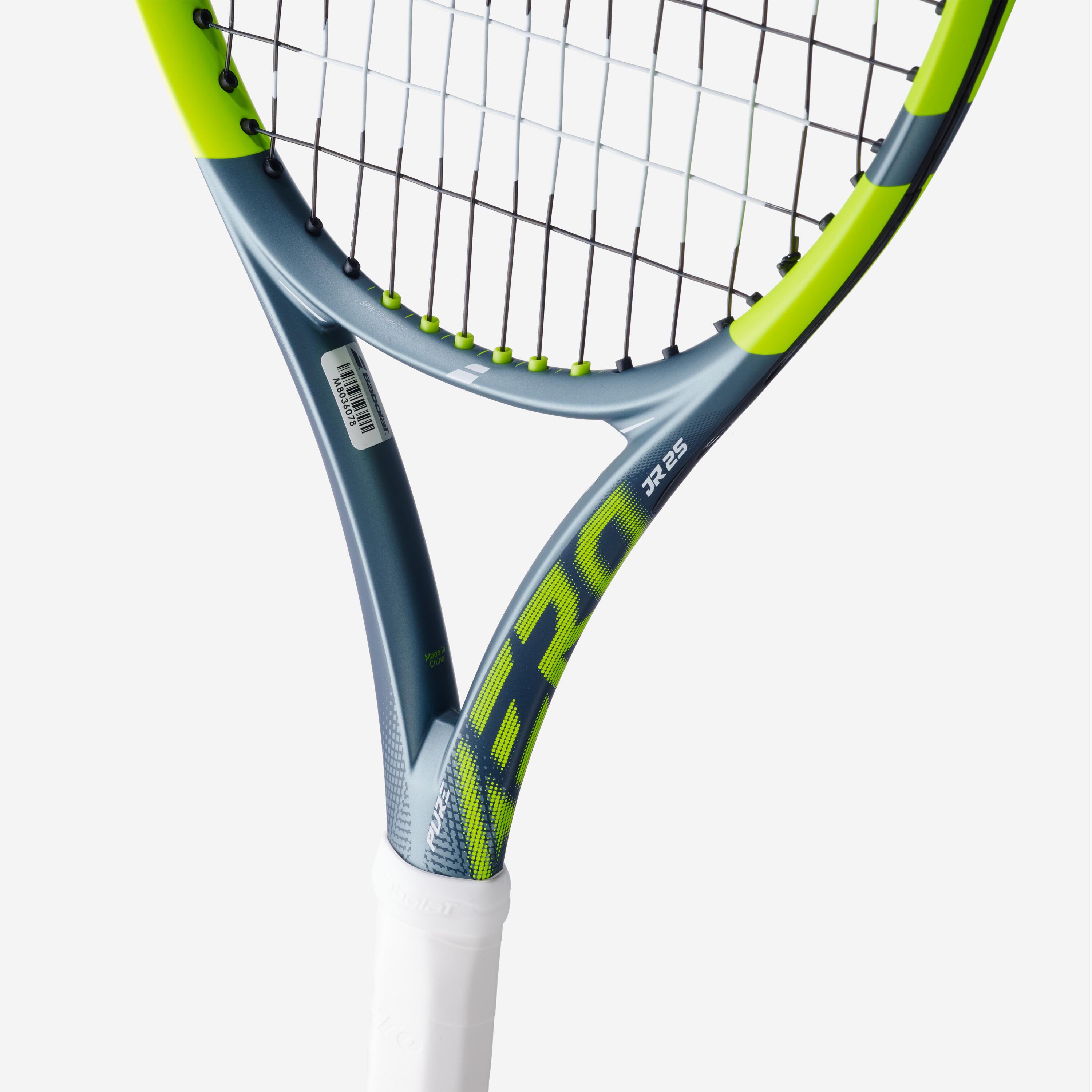 Raquette de tennis enfant 25 pouces, Babolat pure aero jr 25 gris jaune 3/5