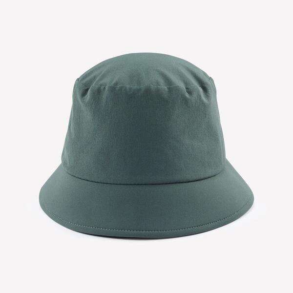 Green bucket-style hiking hat