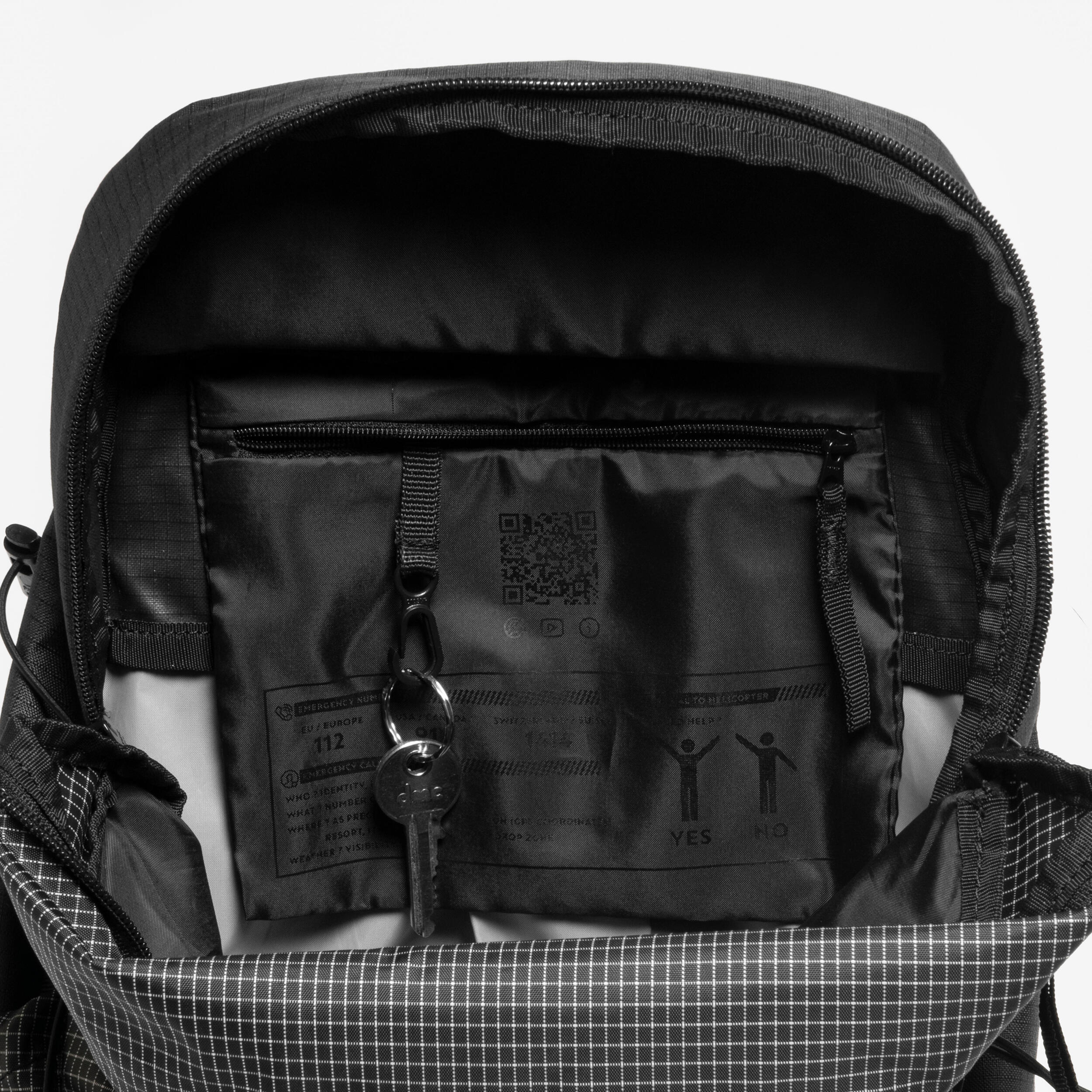 Sac à dos de randonnée, MH500 LIGHT 15L noir 9/16