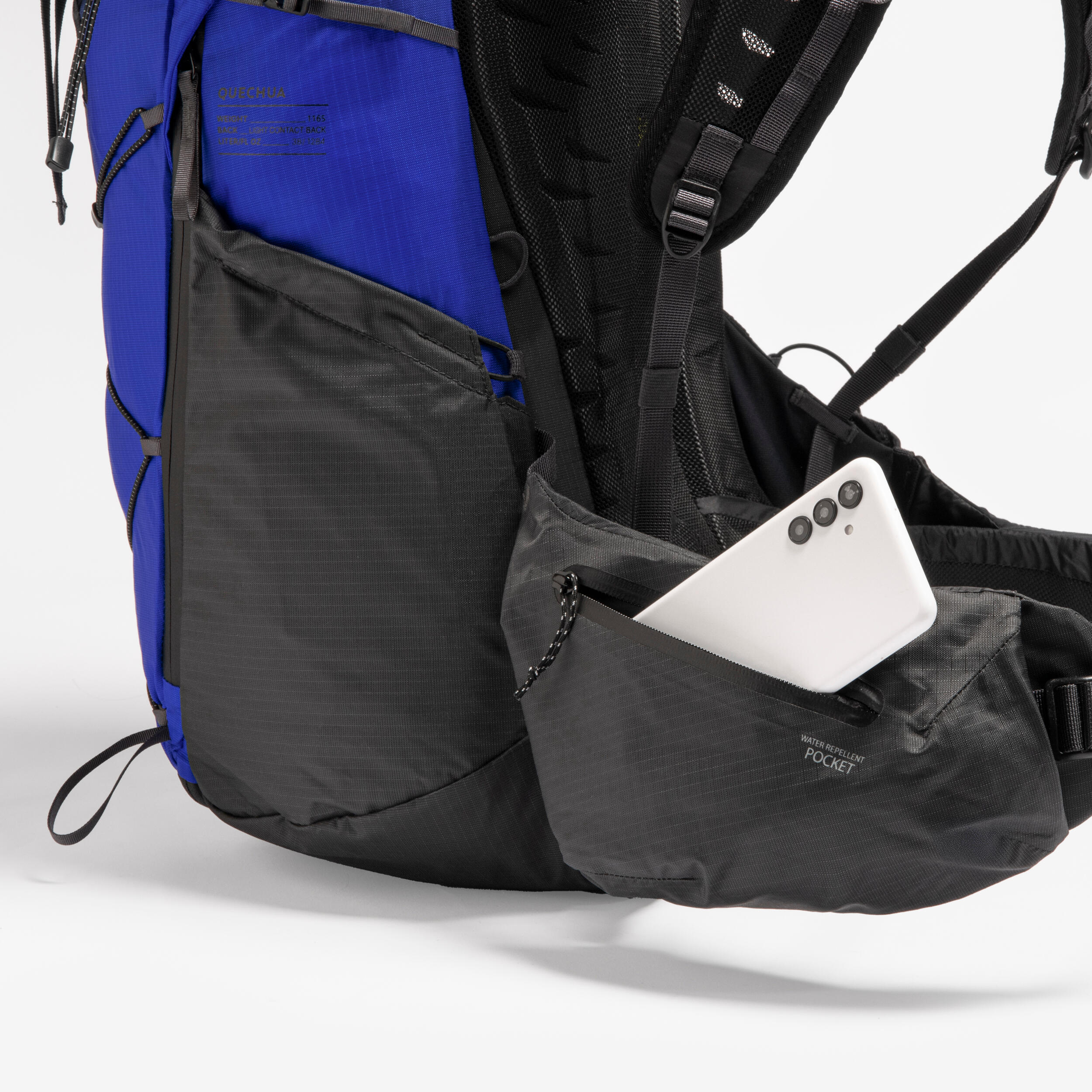 Sac à dos de randonnée, MH900 38L bleu 16/22