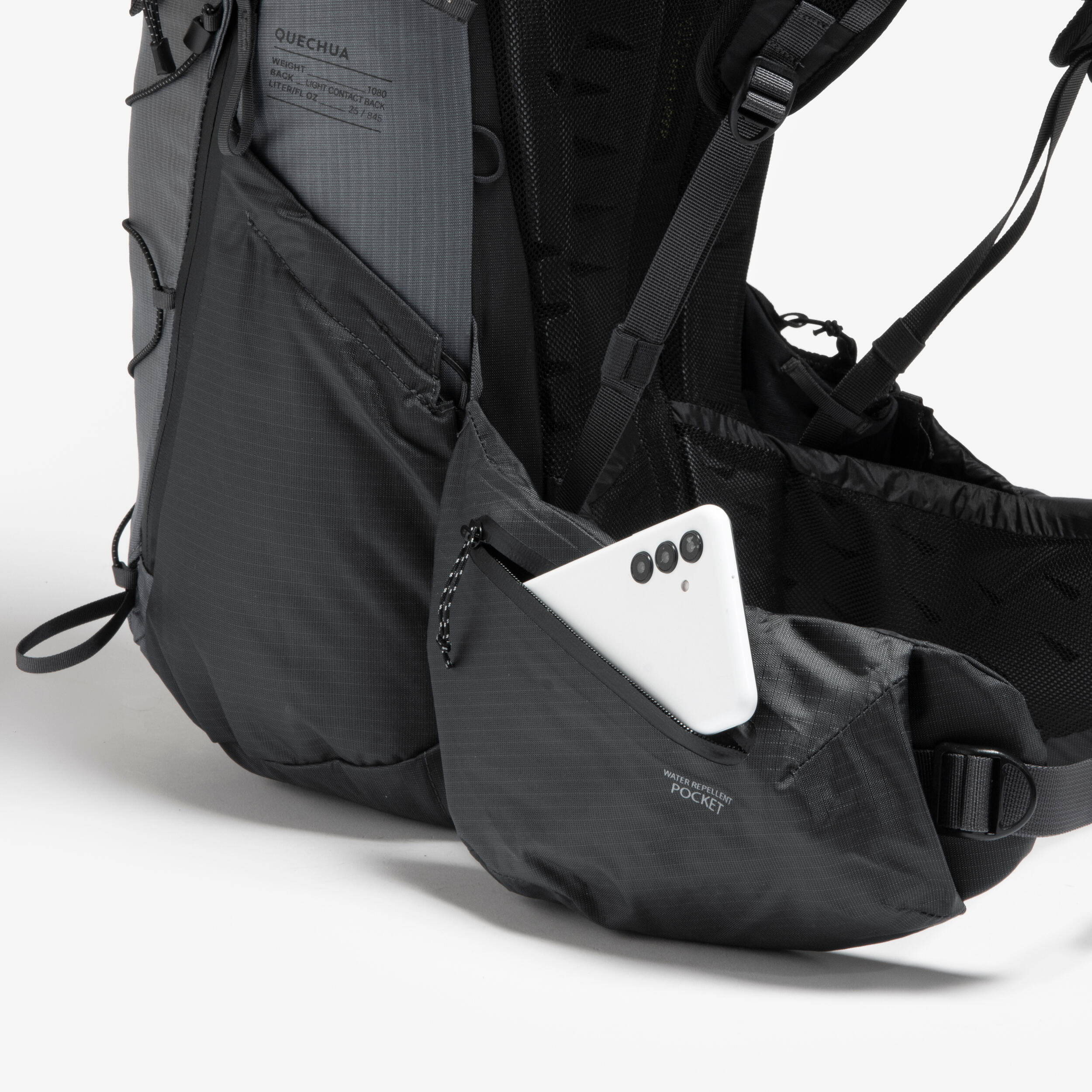 Sac à dos de randonnée montagne, MH900 25L gris 12/18