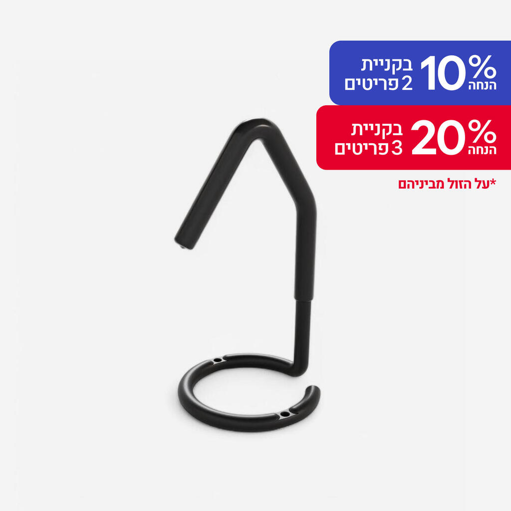 מתלה אופניים לקיר ולתקרה - שחור