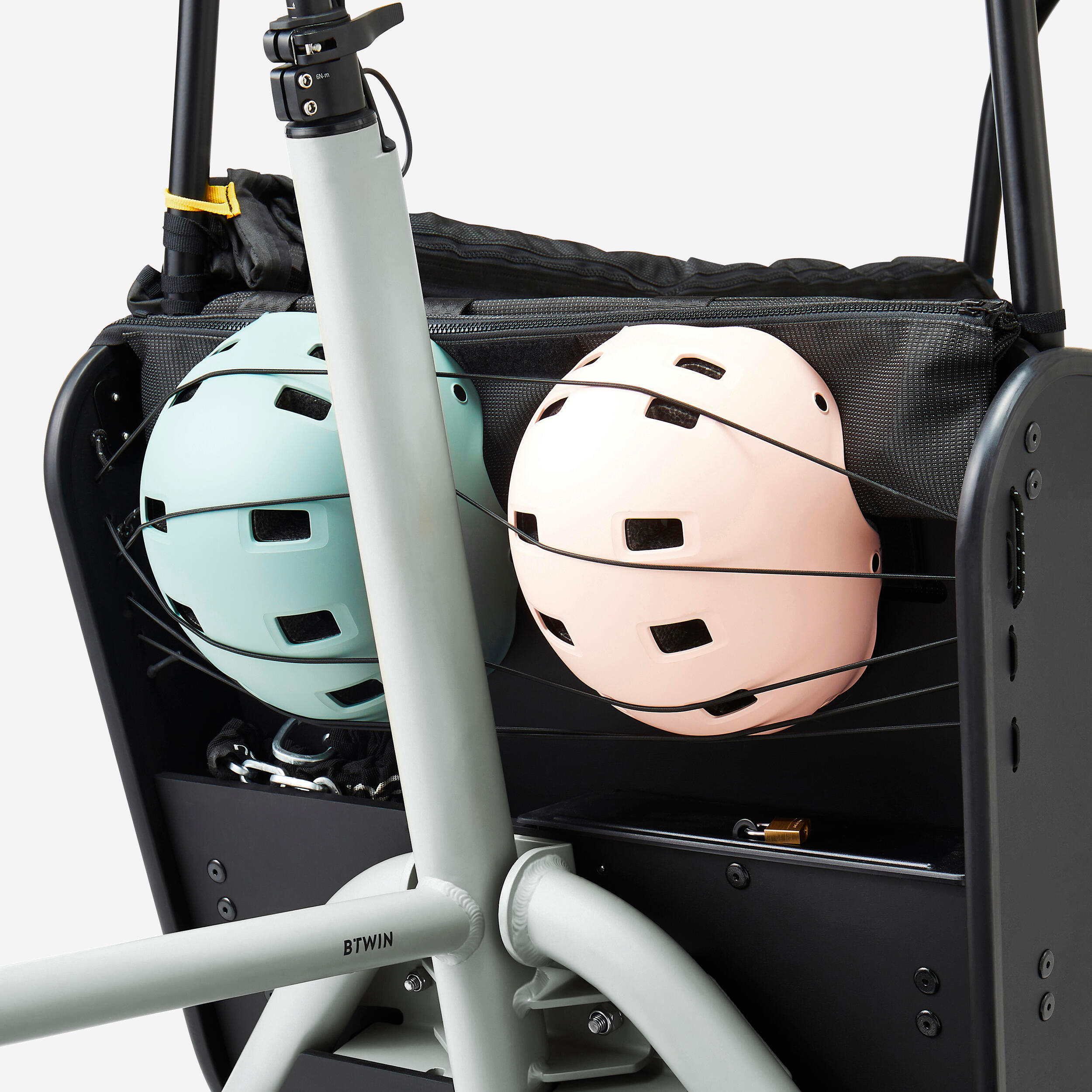 Vélo cargo électrique biporteur famille F900E polar white 7/17