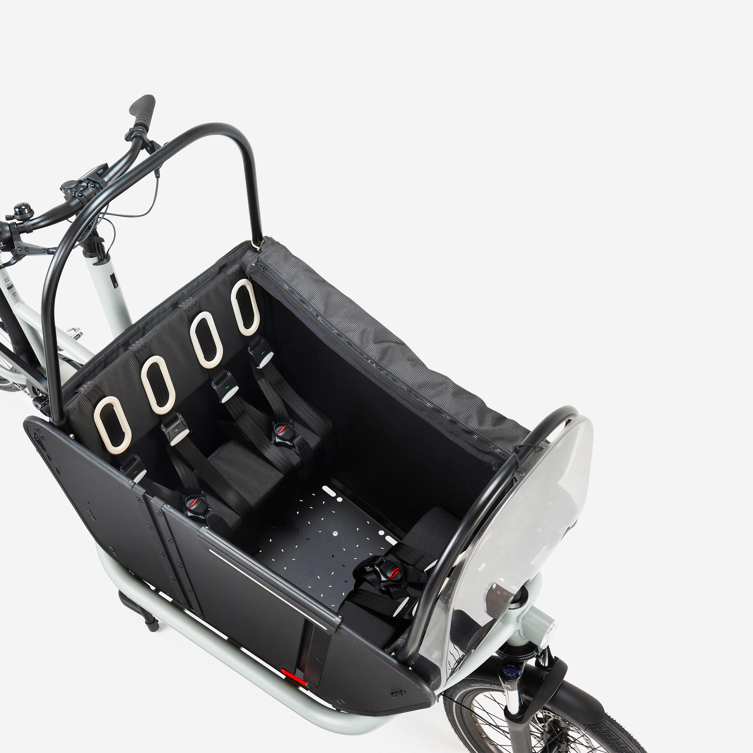 Vélo cargo électrique biporteur famille F900E polar white 3/17