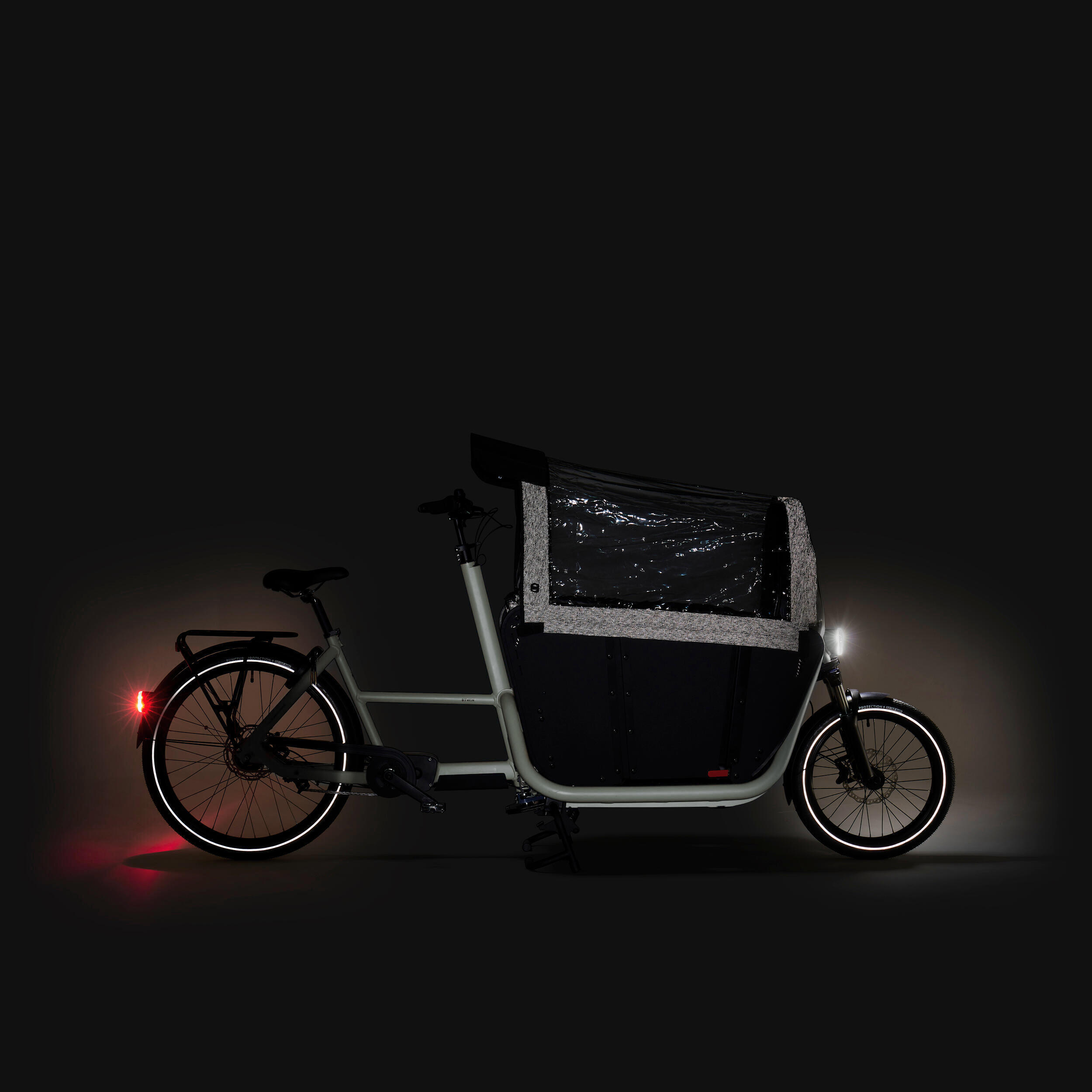 Vélo cargo électrique biporteur famille F900E polar white 11/17