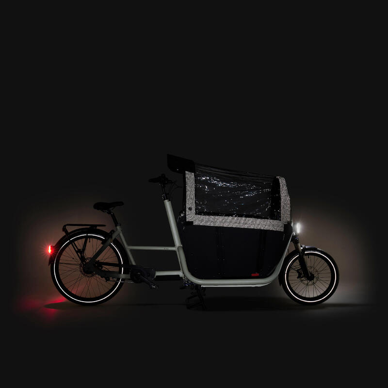 Bicicletă electrică cargo cu două roți pentru familie F900E alb polar