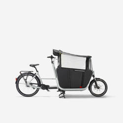Vélo cargo électrique biporteur famille F900E polar white