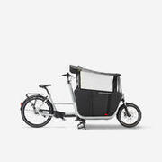 Bicicletă electrică cargo cu două roți pentru familie F900E alb polar
