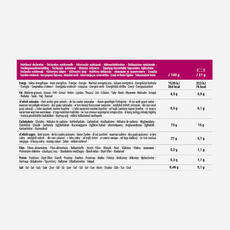 Müzliszelet, piros gyümölcsös, 10 db
