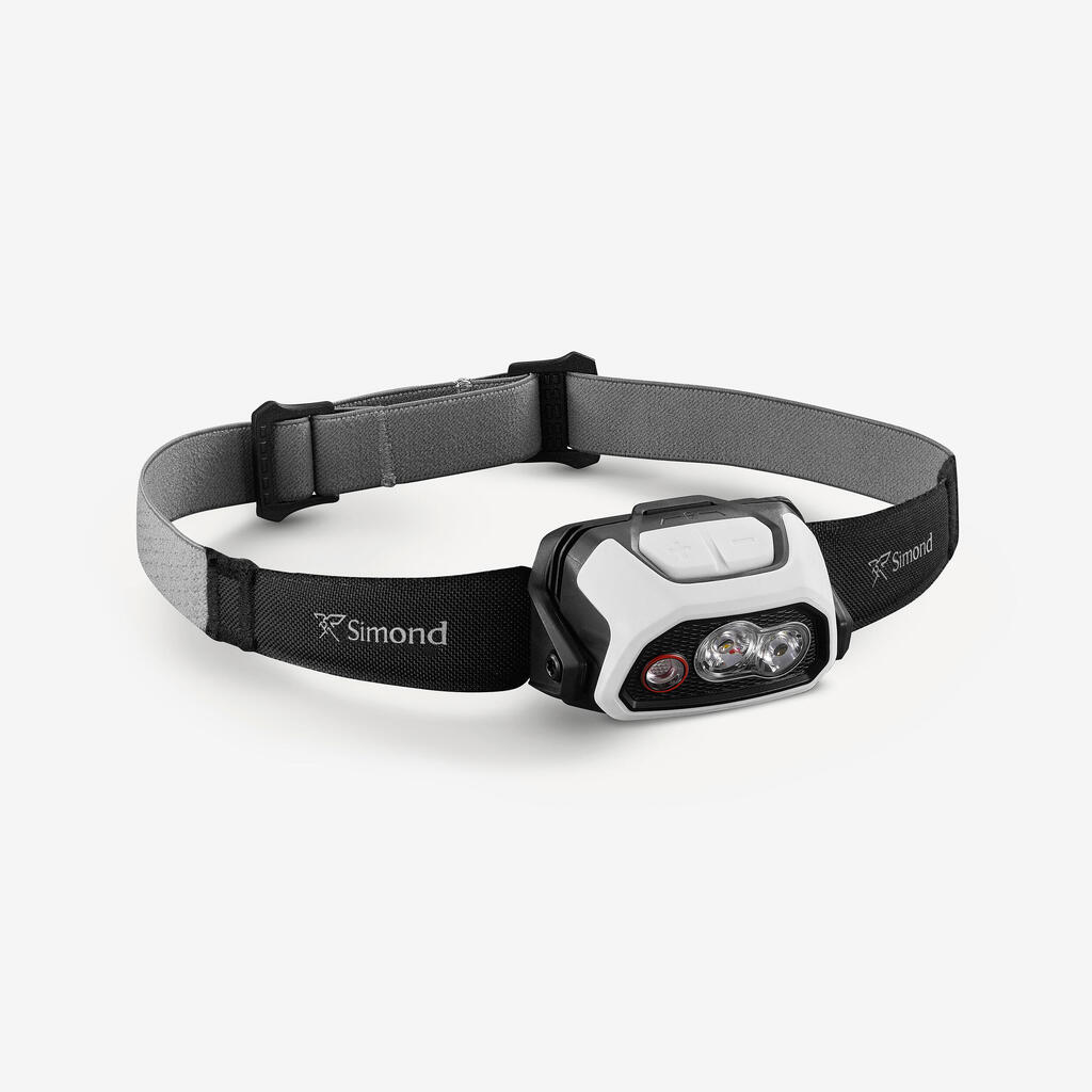 Bela naglavna svetilka HL900 USB V3 (600 lumnov)