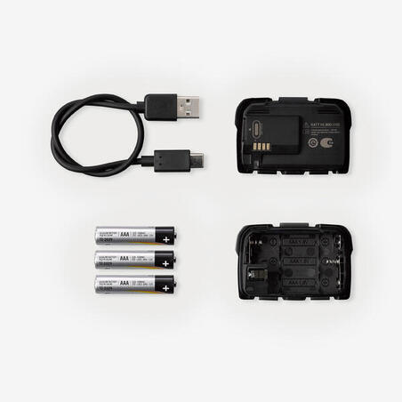 Налобний ліхтар HL900 USB V3 600 люмен чорний