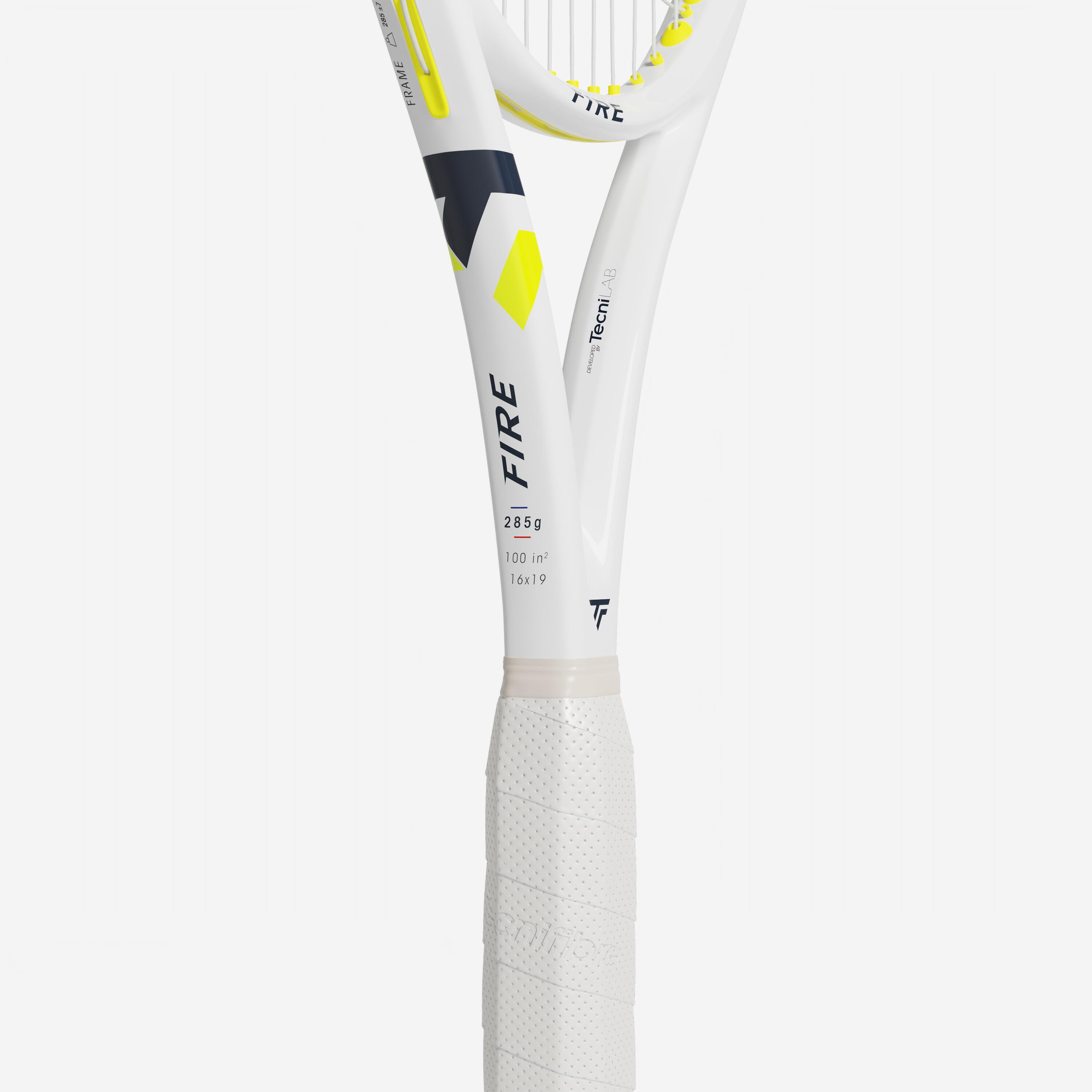 Erwachsenen-Tennisschläger 285g, Fire weiss gelb 4/6