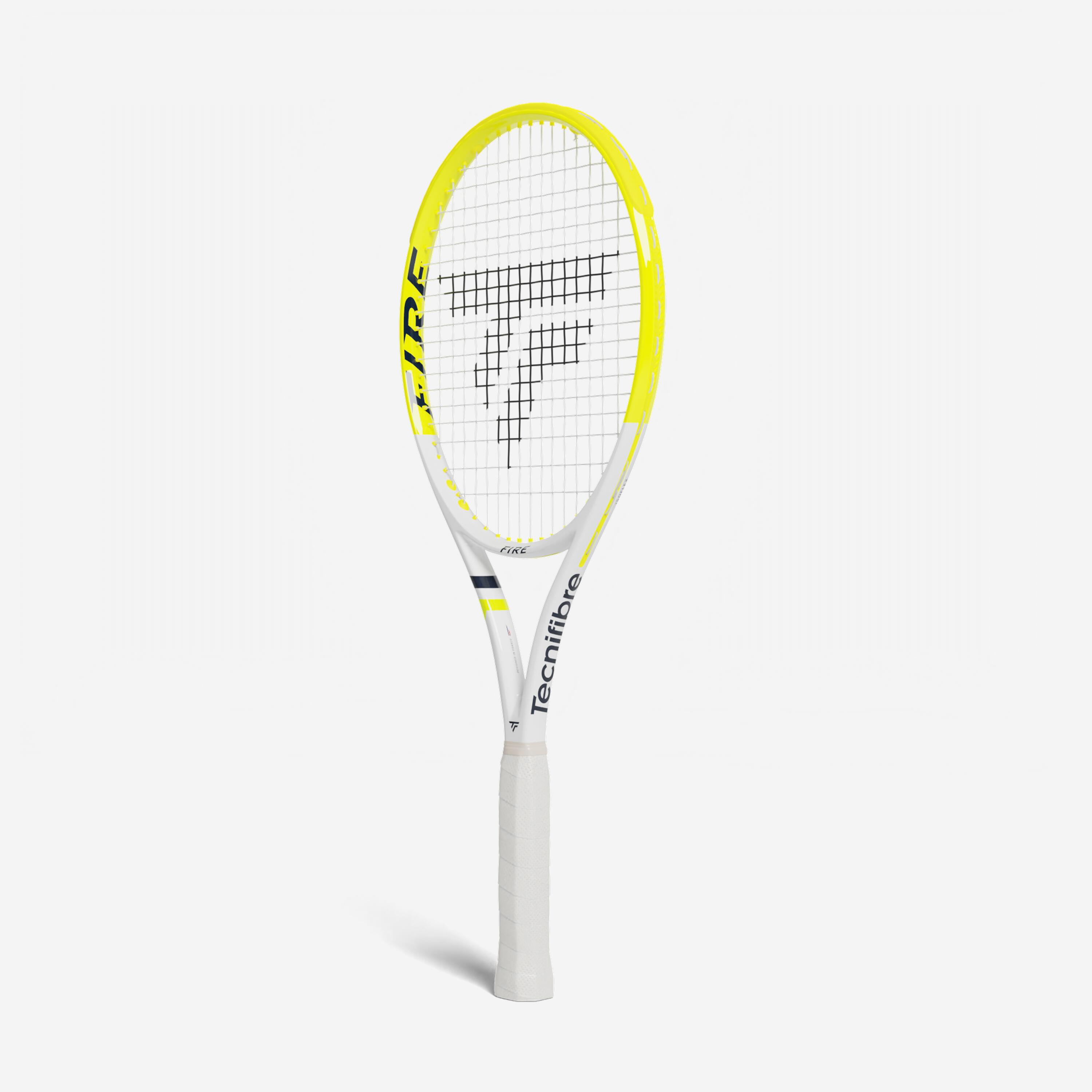 Erwachsenen-Tennisschläger 285g, Fire weiss gelb 3/6
