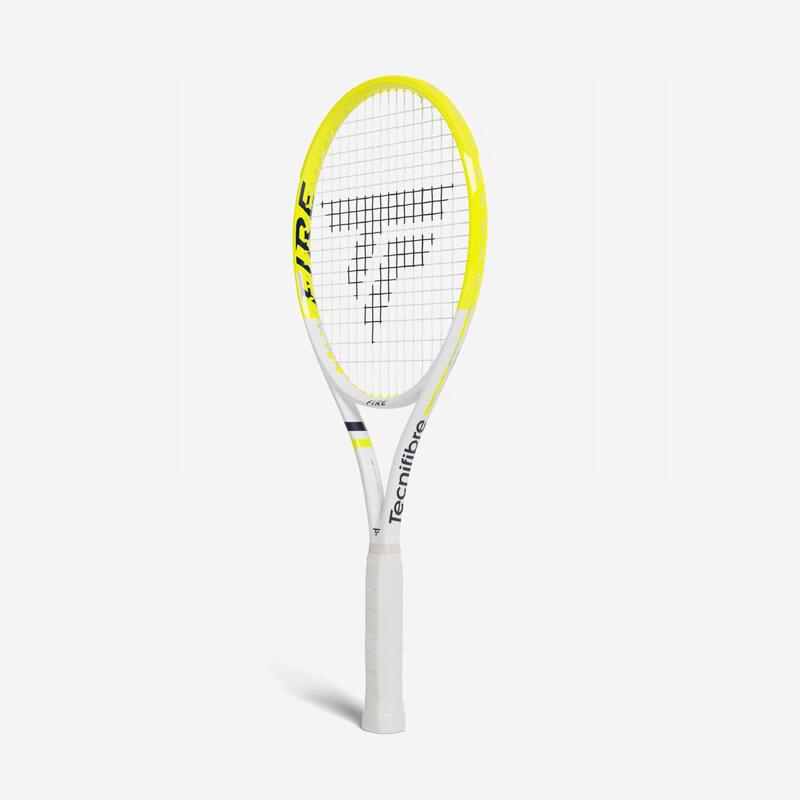 Rachetă de tenis 285g, Fire Alb Galben adulți