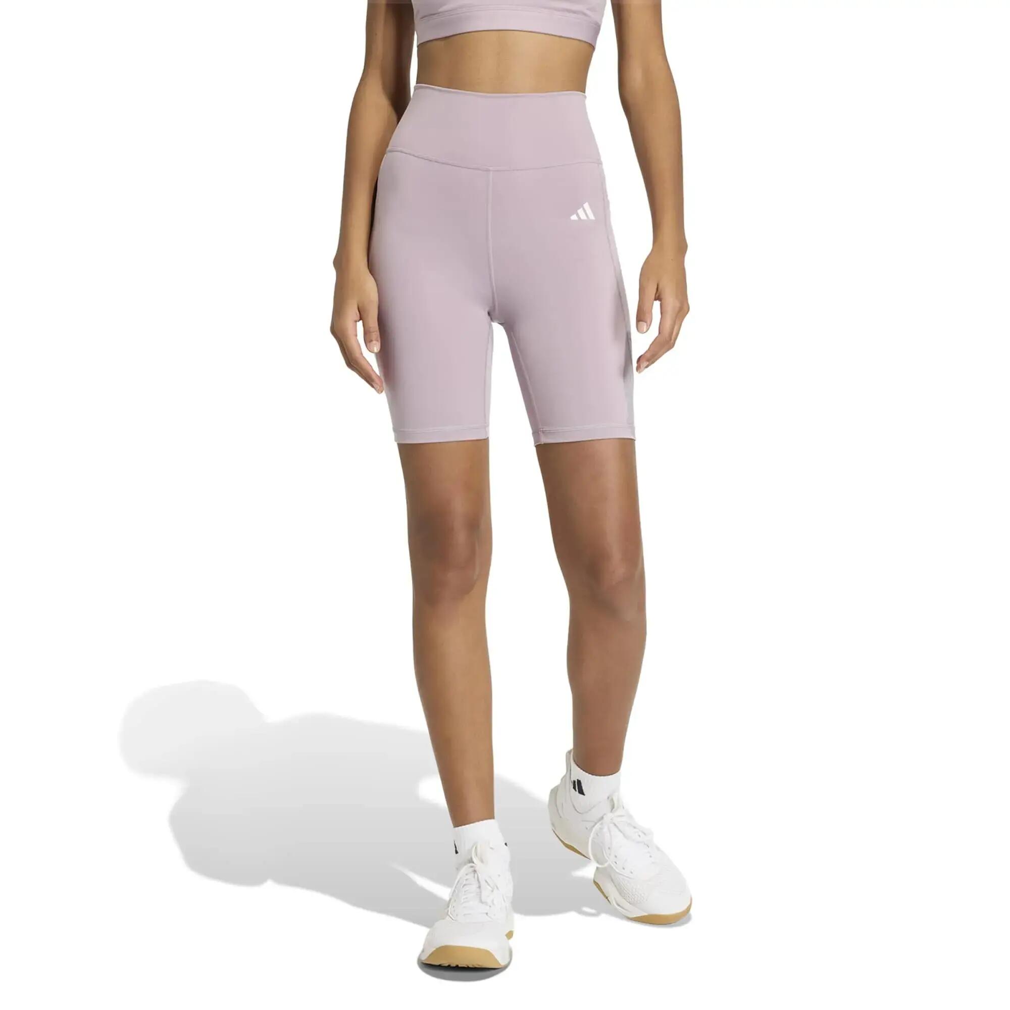 Licra corta de gimnasia para Mujer Adidas Optime Essentials - Lila 1/5