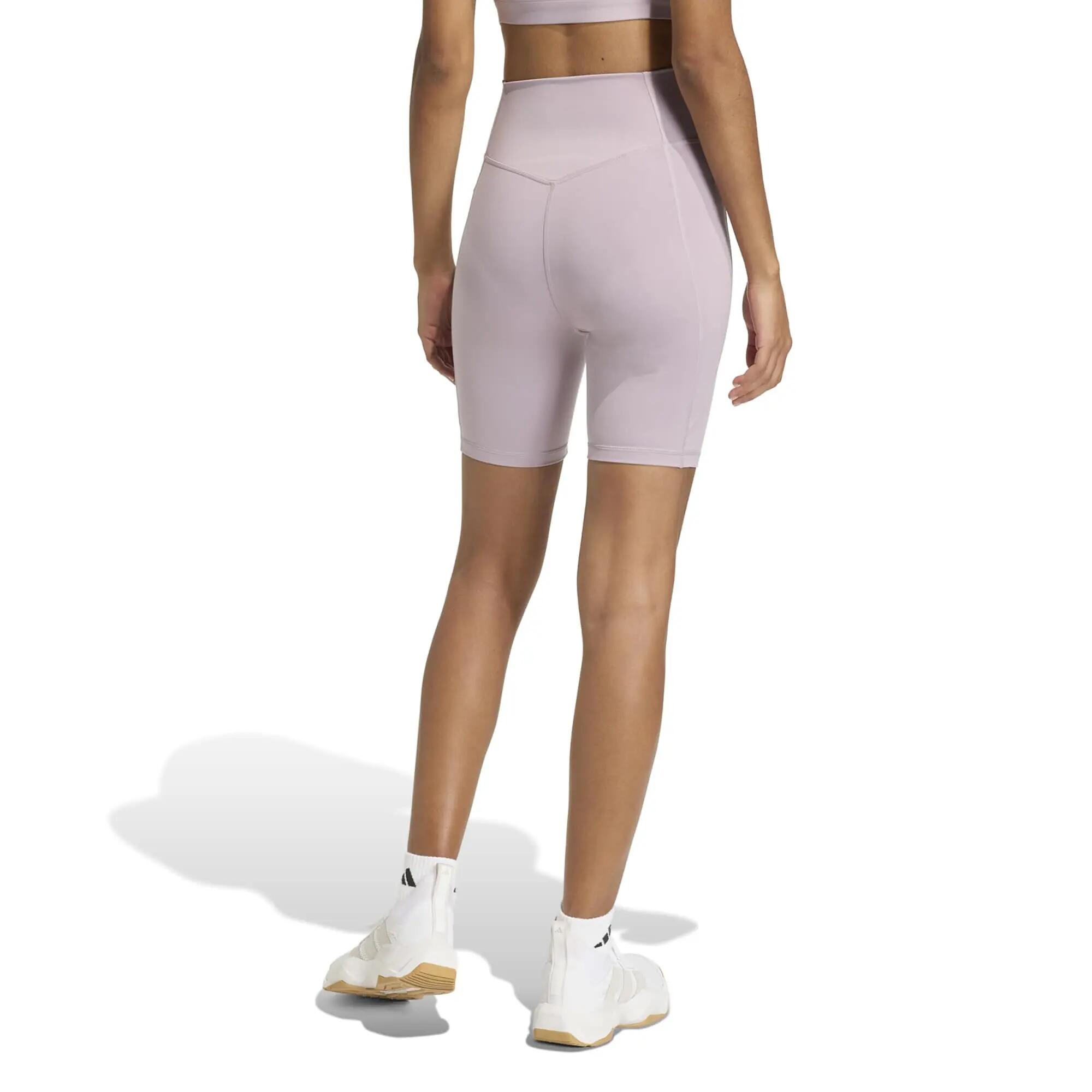 Licra corta de gimnasia para Mujer Adidas Optime Essentials - Lila 2/5