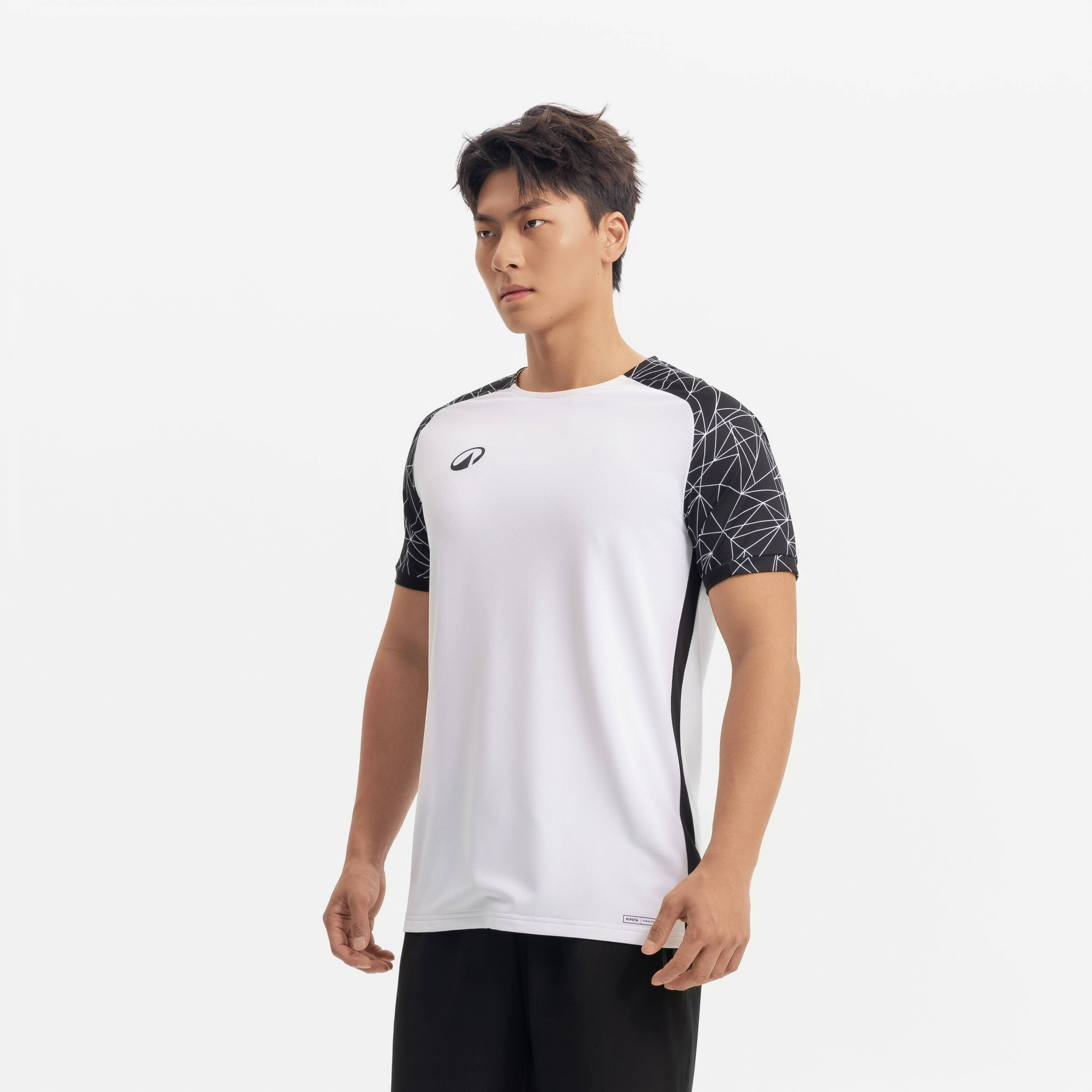 Adult Short-Sleeved Football Shirt Viralto Classic - White/Black 2026 -  3