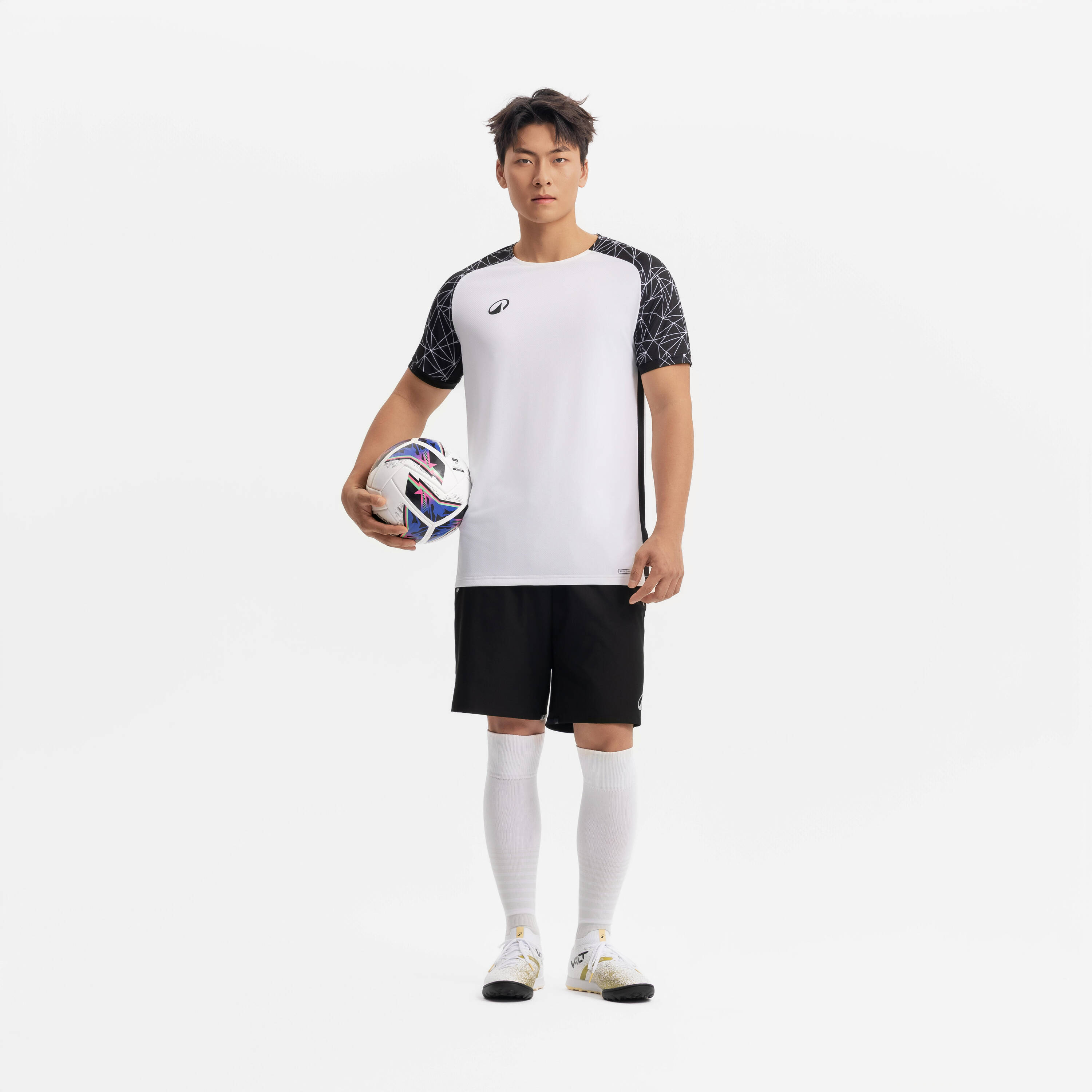 Adult Short-Sleeved Football Shirt Viralto Classic - White/Black 2026 -  2