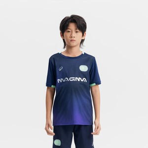 Camiseta de fútbol manga corta niño VIRALTO KIDS Boreal Marino y verde