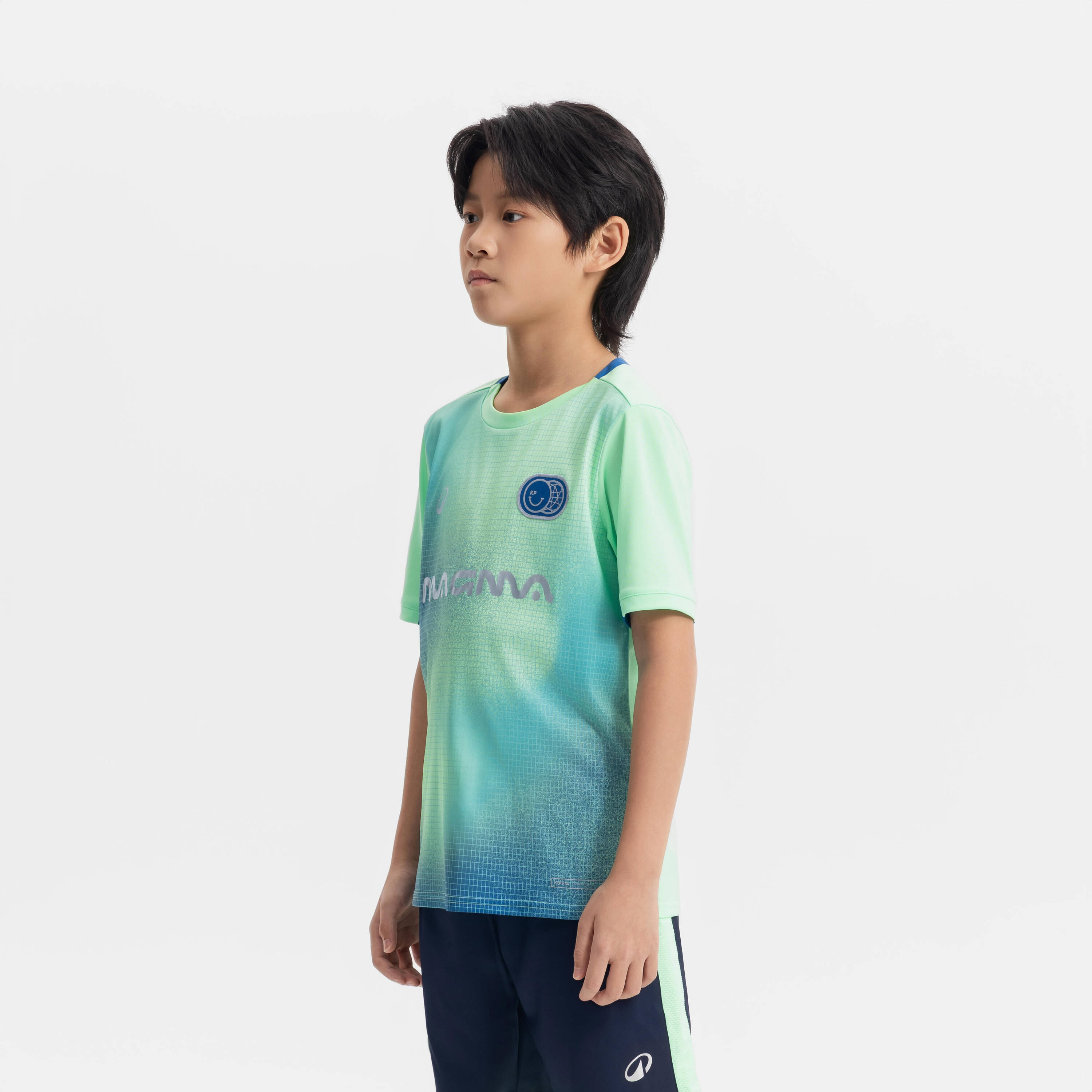 Kids' Short-Sleeved Football Shirt Viralto Kids - Boreal/Green/Blue -  2