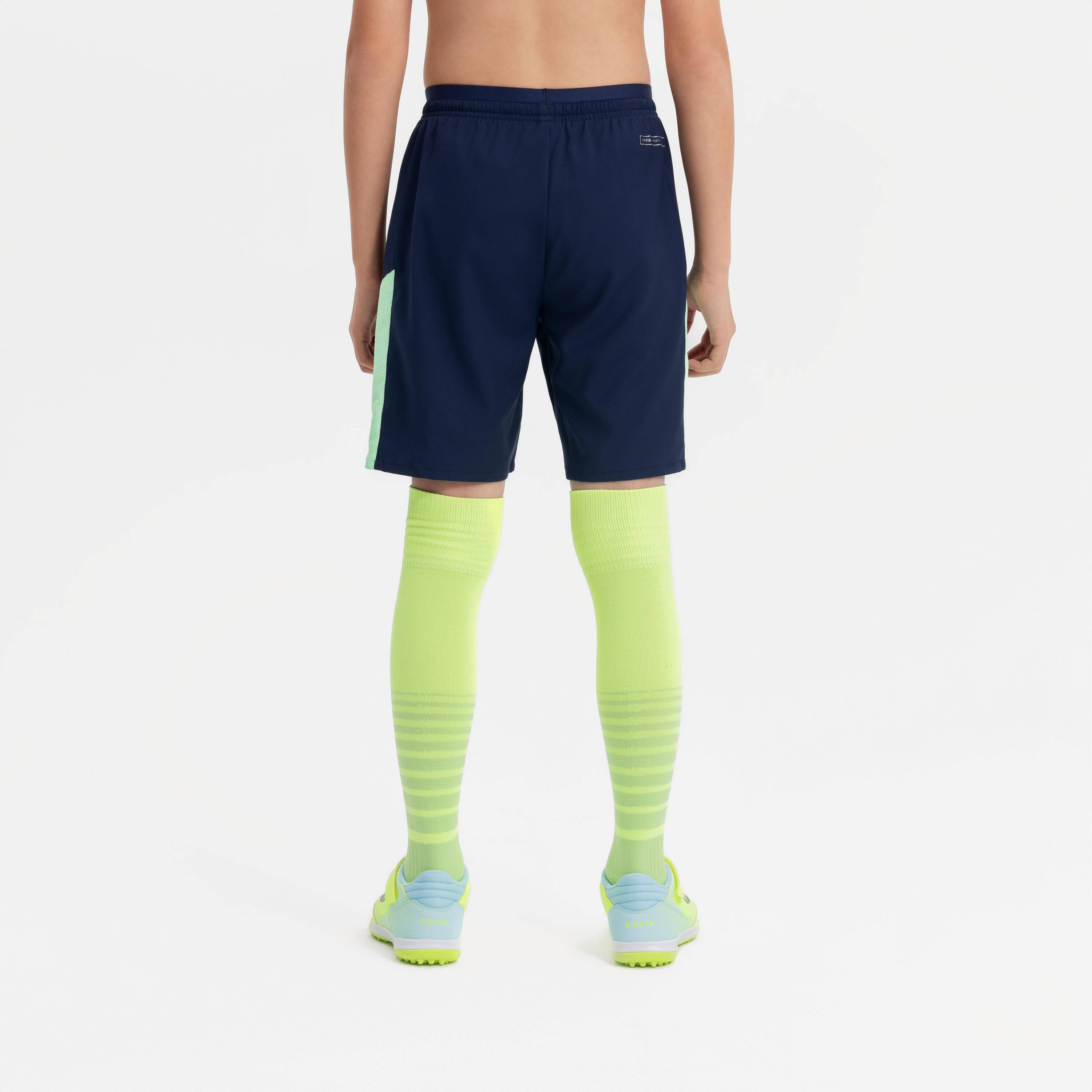 Kids' Football Shorts Viralto Kids - Navy/Green Stripe -  3