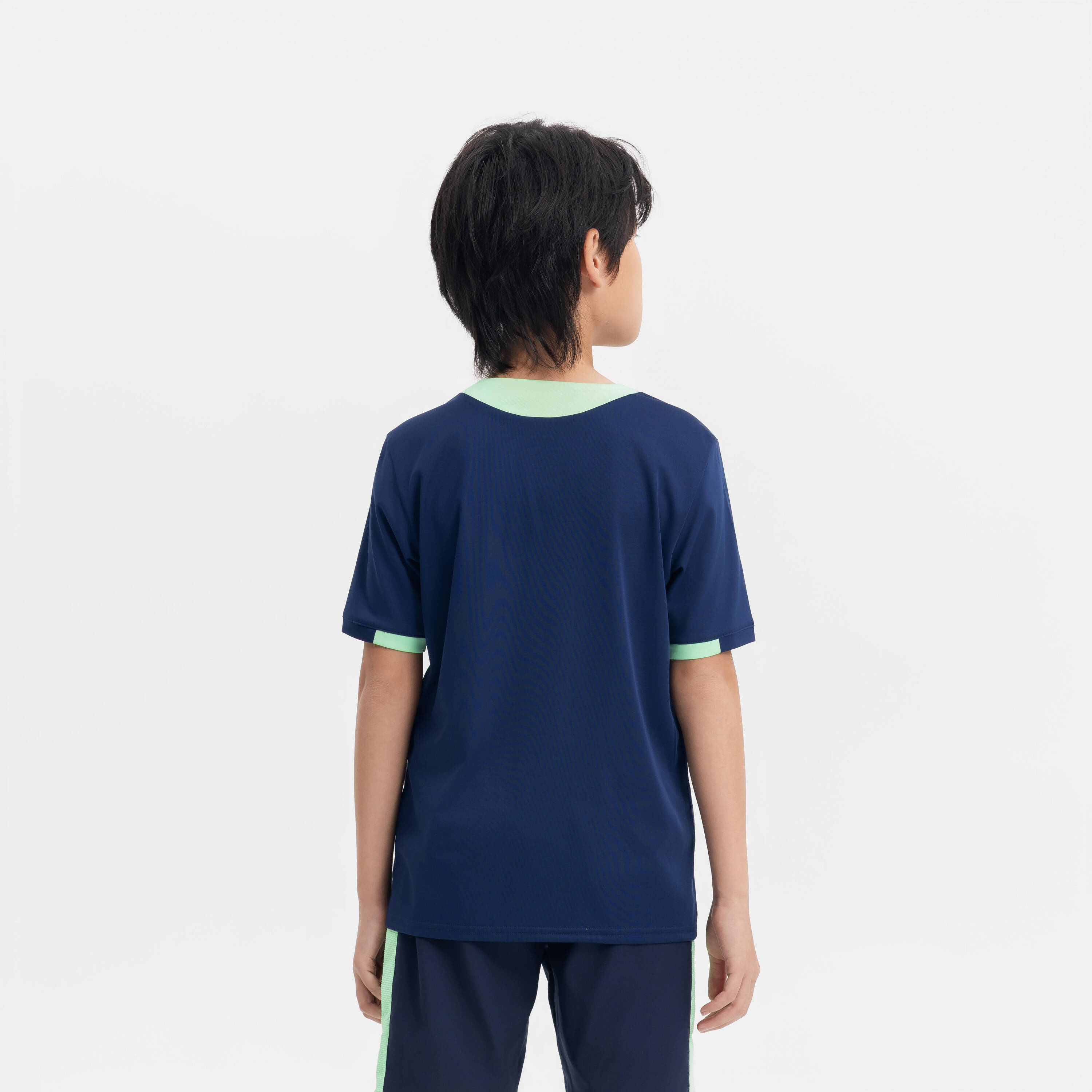 Kids' Short-Sleeved Football Shirt Viralto Kids - Boreal/Navy/Green -  3