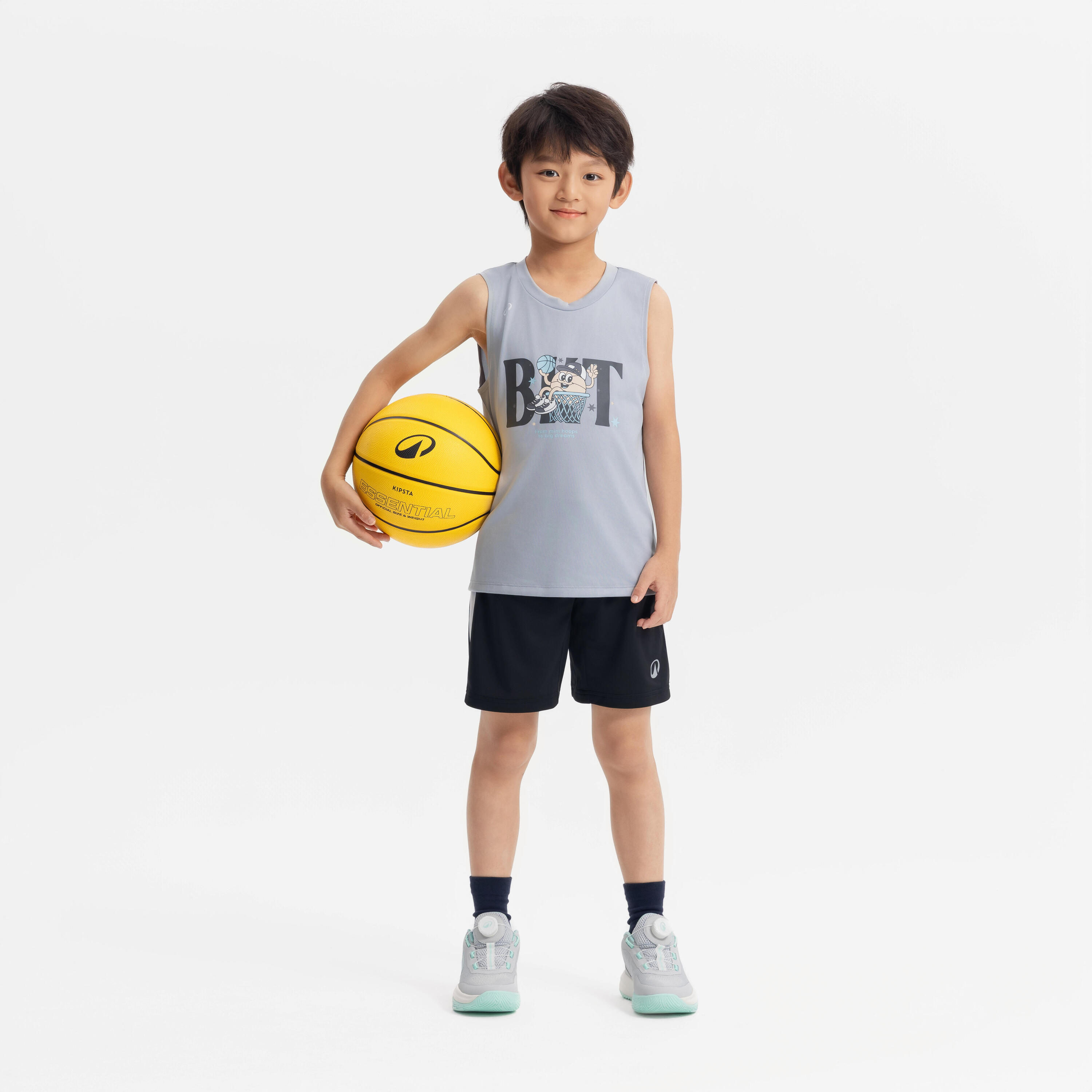Kinder Basketball Shorts - SH100 schwarz 7/7