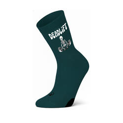 Chaussettes mi-hautes de fitness x2, noires et blanches