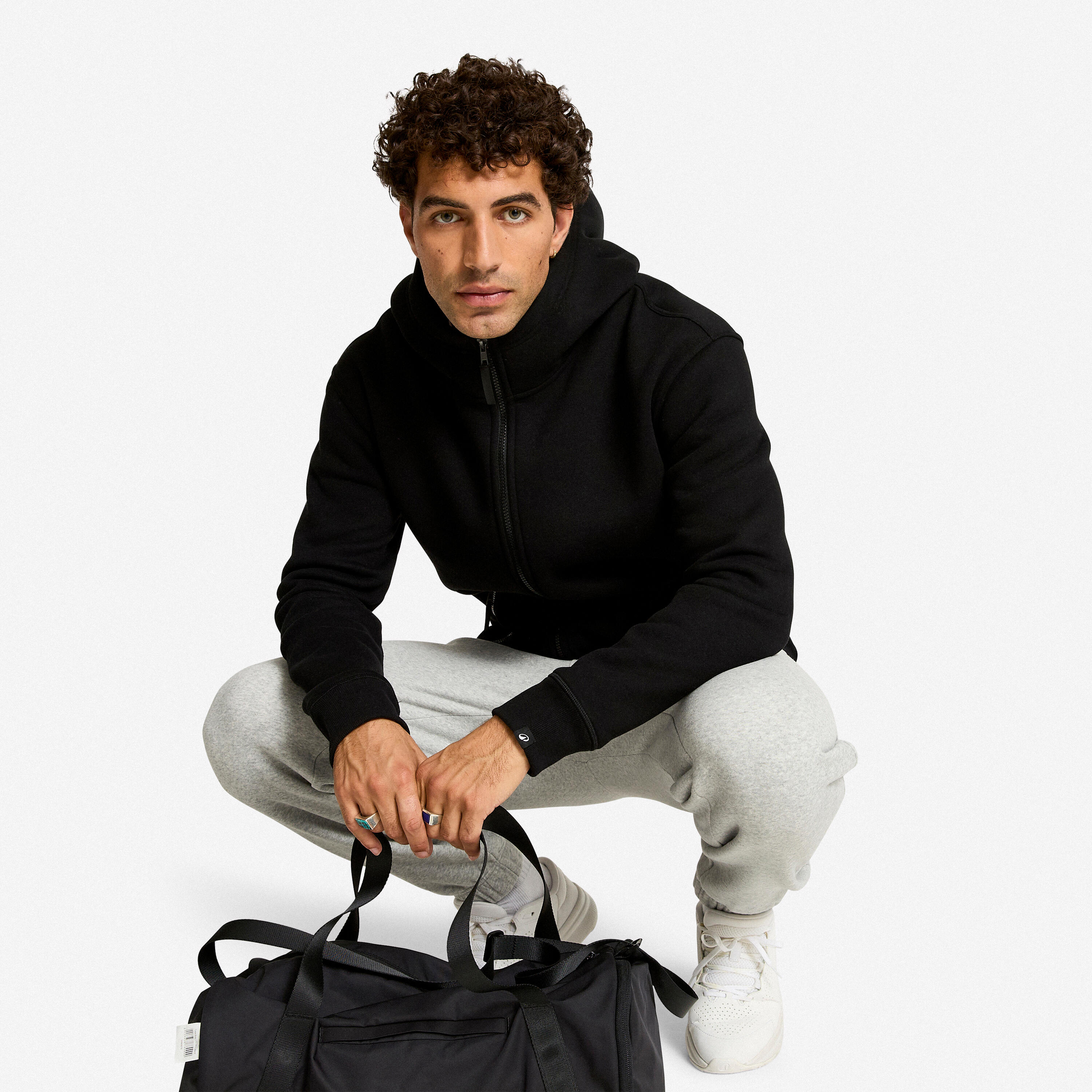 Veste zippée chaude à capuchon homme, 520 7/7