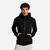 Sweat zippé avec capuche fitness homme, noir