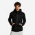 Sweat zippé avec capuche fitness homme, noir