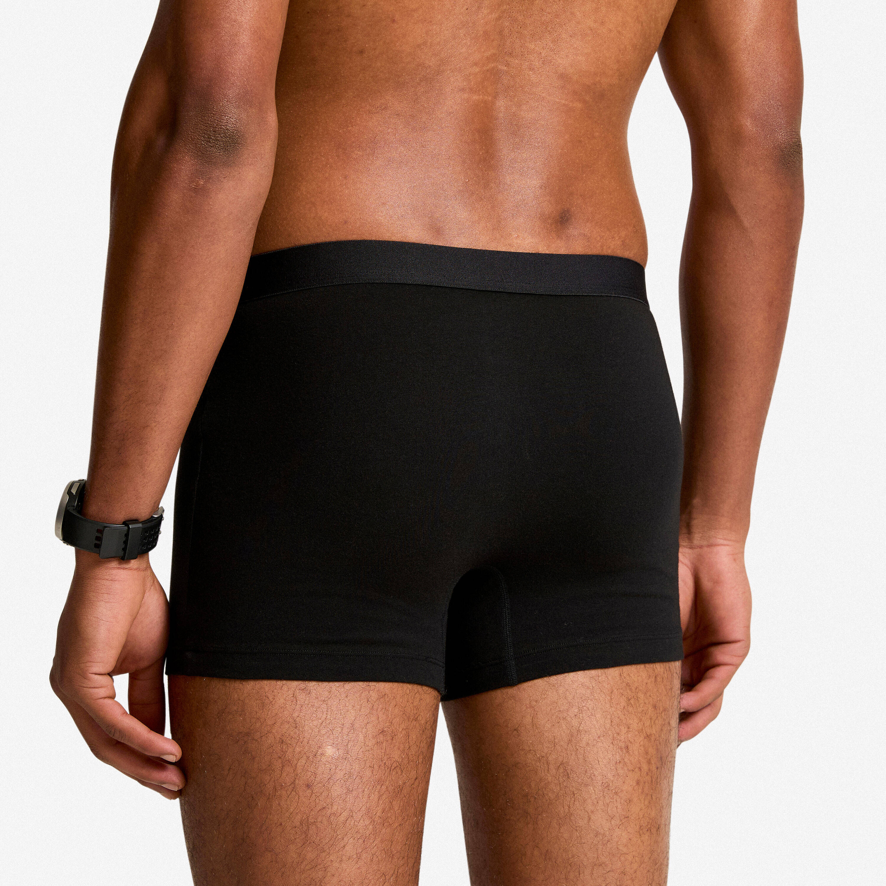 Men's Short Cotton Boxers 2-Pack - Black -  4
