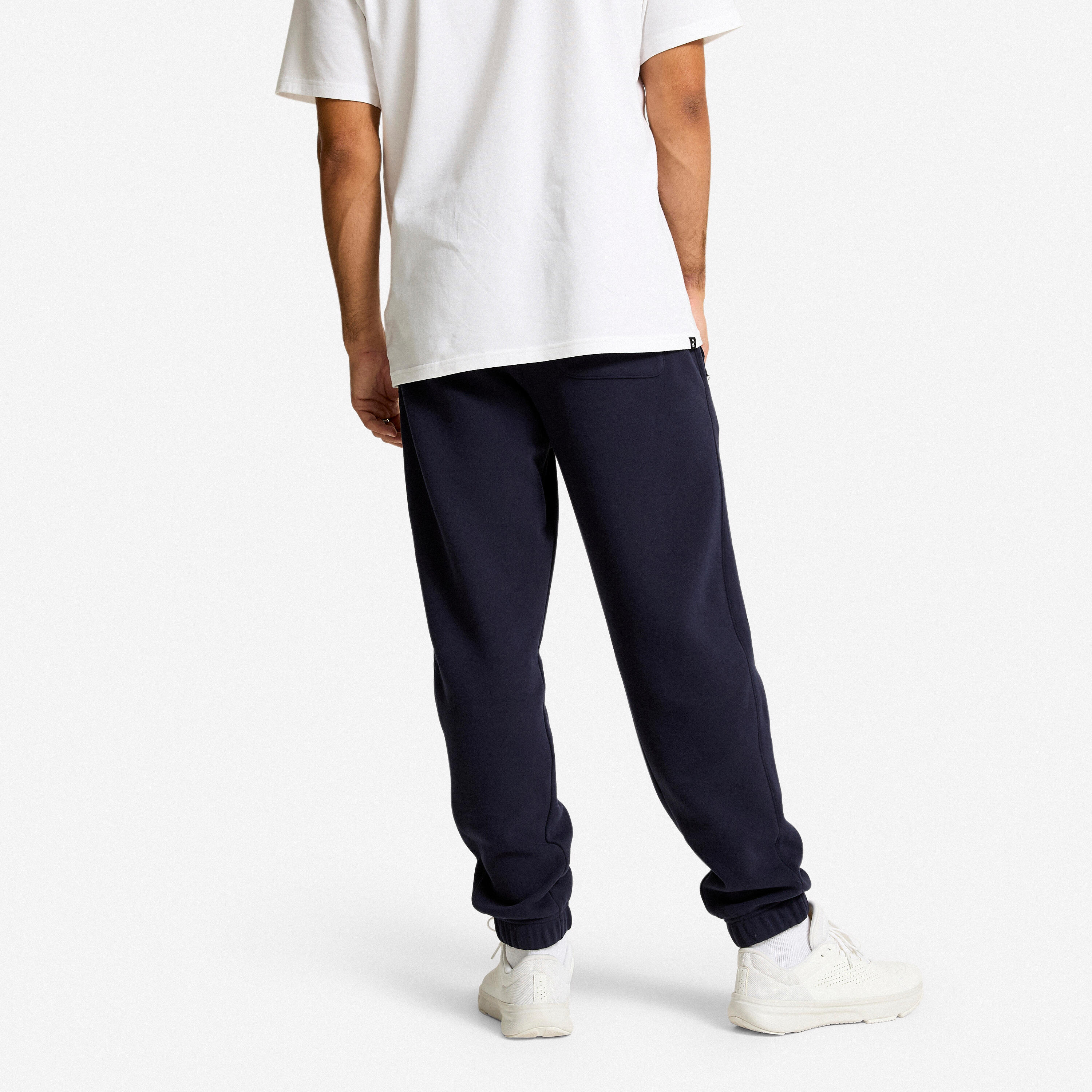 Warme joggingbroek 500 voor heren donkerblauw 3/7