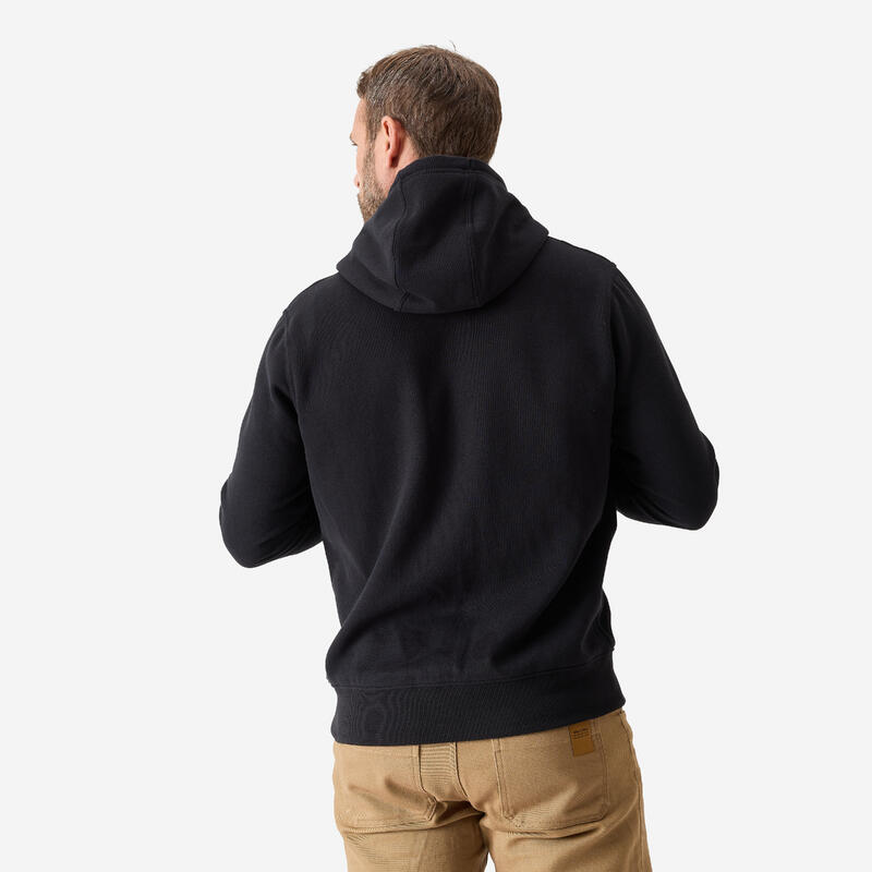 Polar Kapüşonlu Balıkçı Sweatshirtü - Siyah