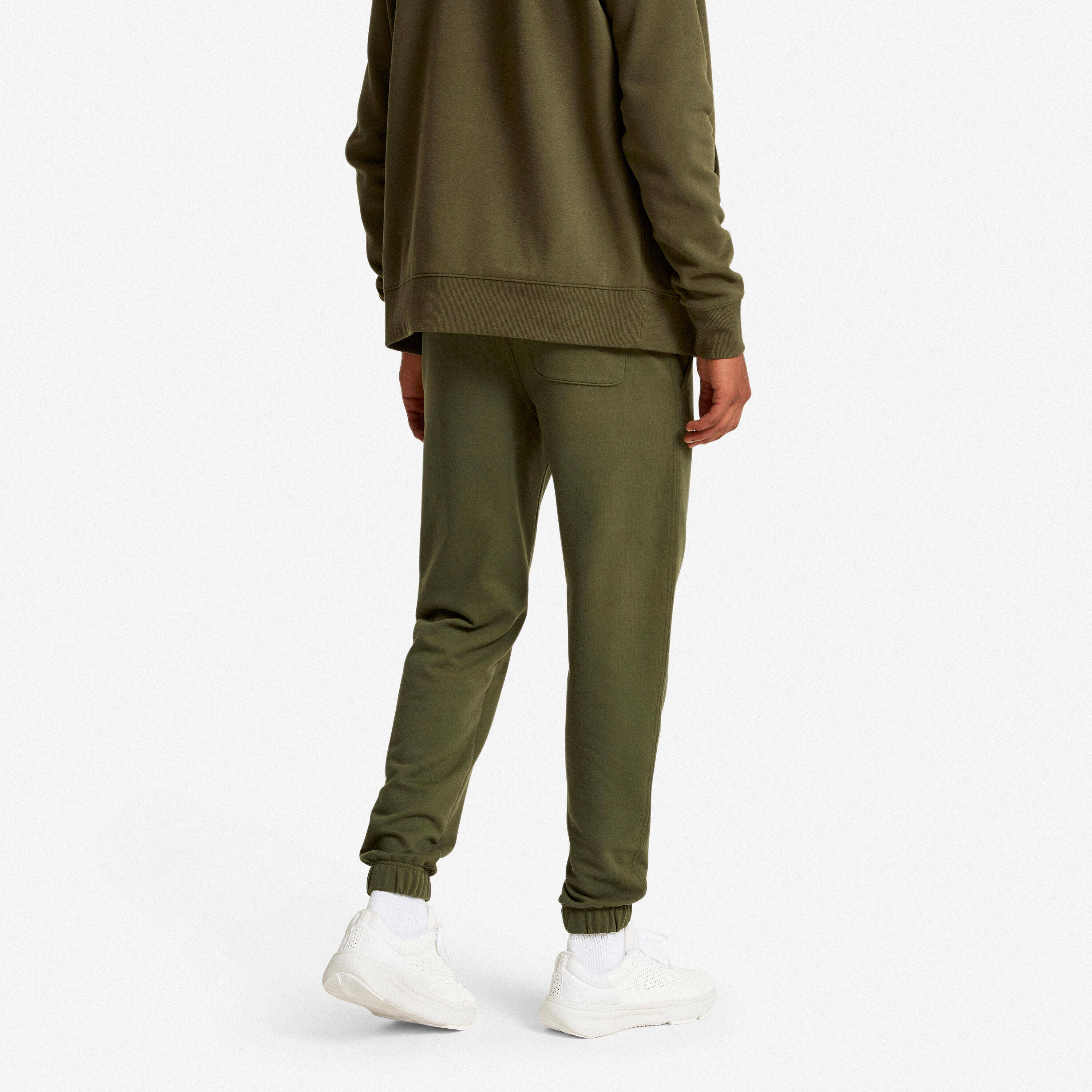 Men's Regular Fitness Jogging Bottoms - Khaki Green -  4