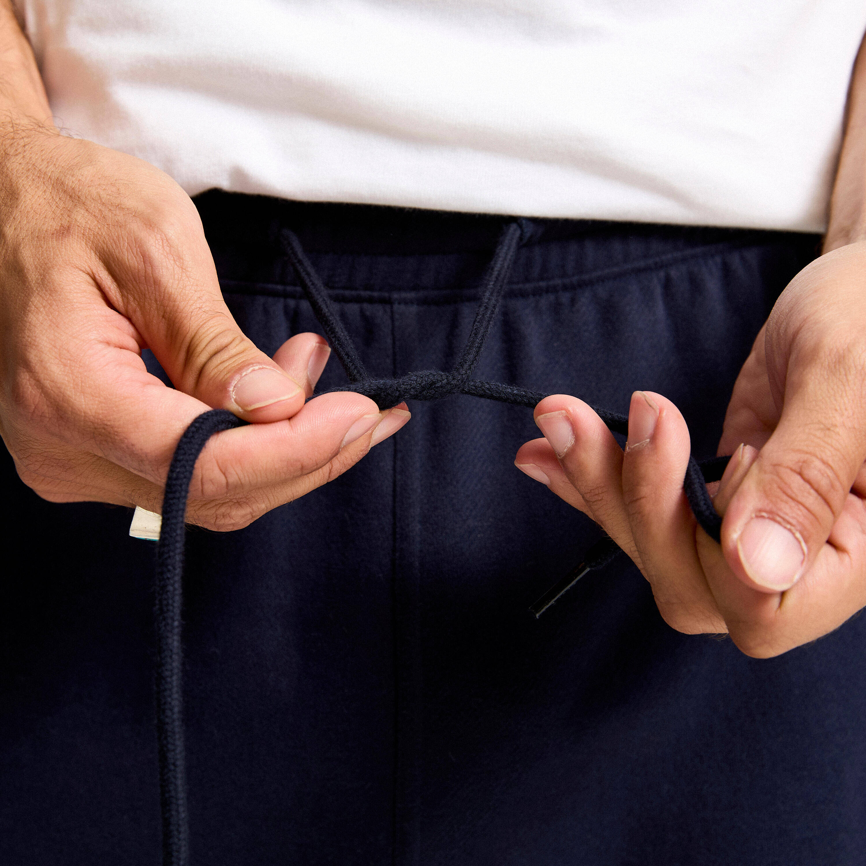 Men's Fleece Fitness Shorts with Pockets - Dark Blue -  4
