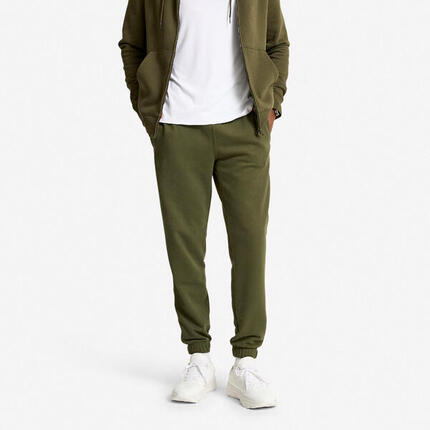 Pantalon jogging fitness regular homme, bleu noir