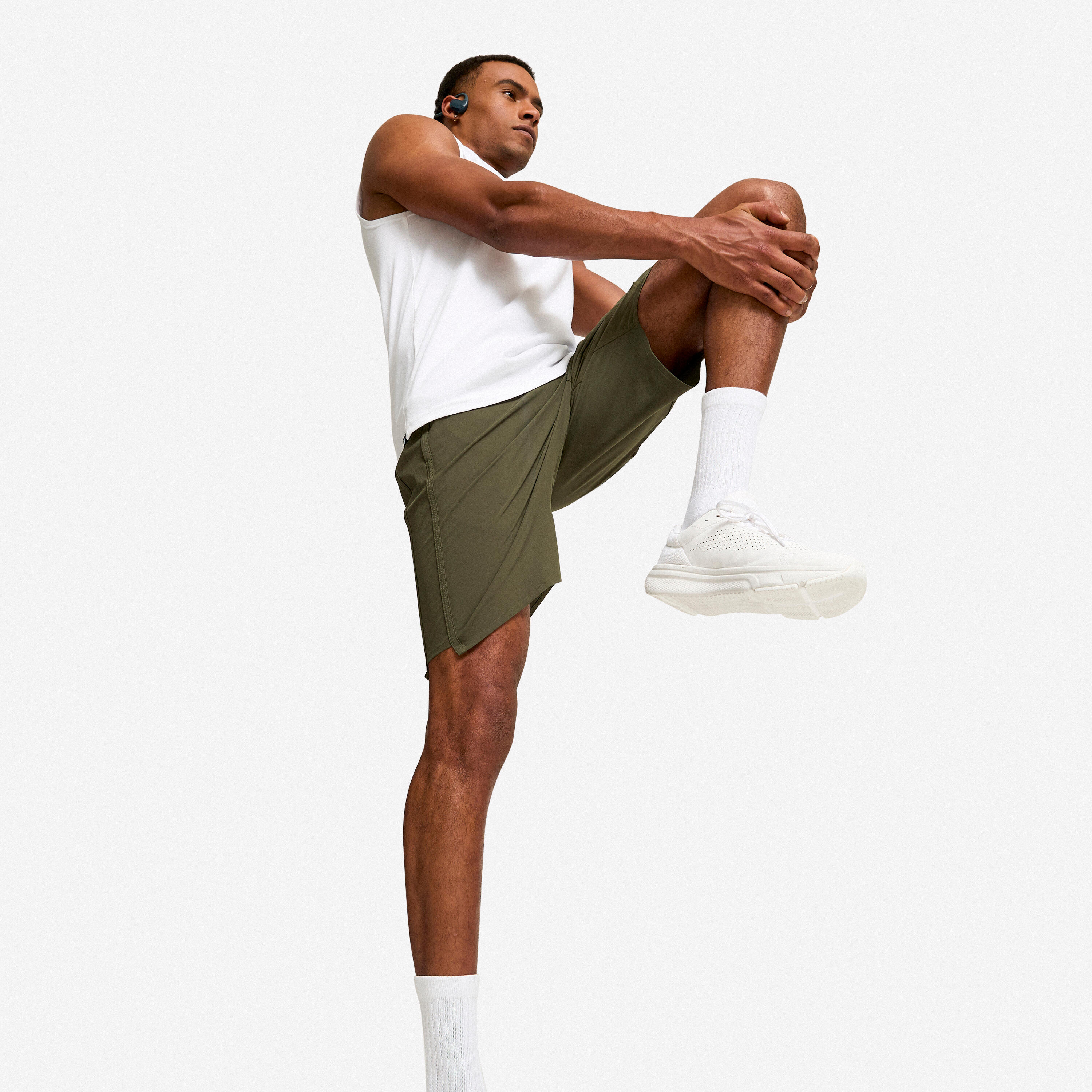 Calções de Fitness 500 Homem Verde Caqui 7/7