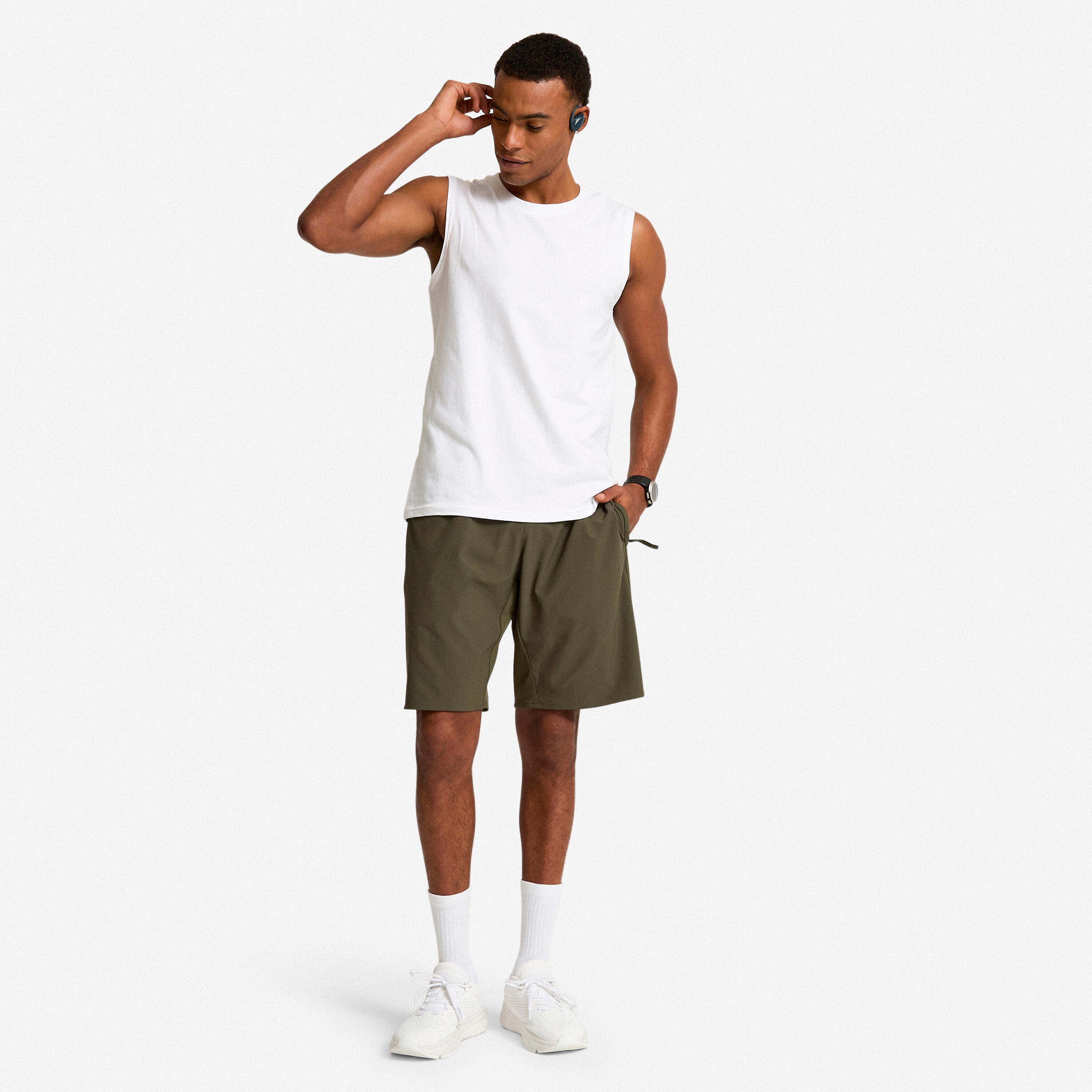 Brave Soul Pantaloncini Uomo In Jersey – Vita Elastica, Tasche, Per Allenamento E Tempo Libero, Blu Marino, XL